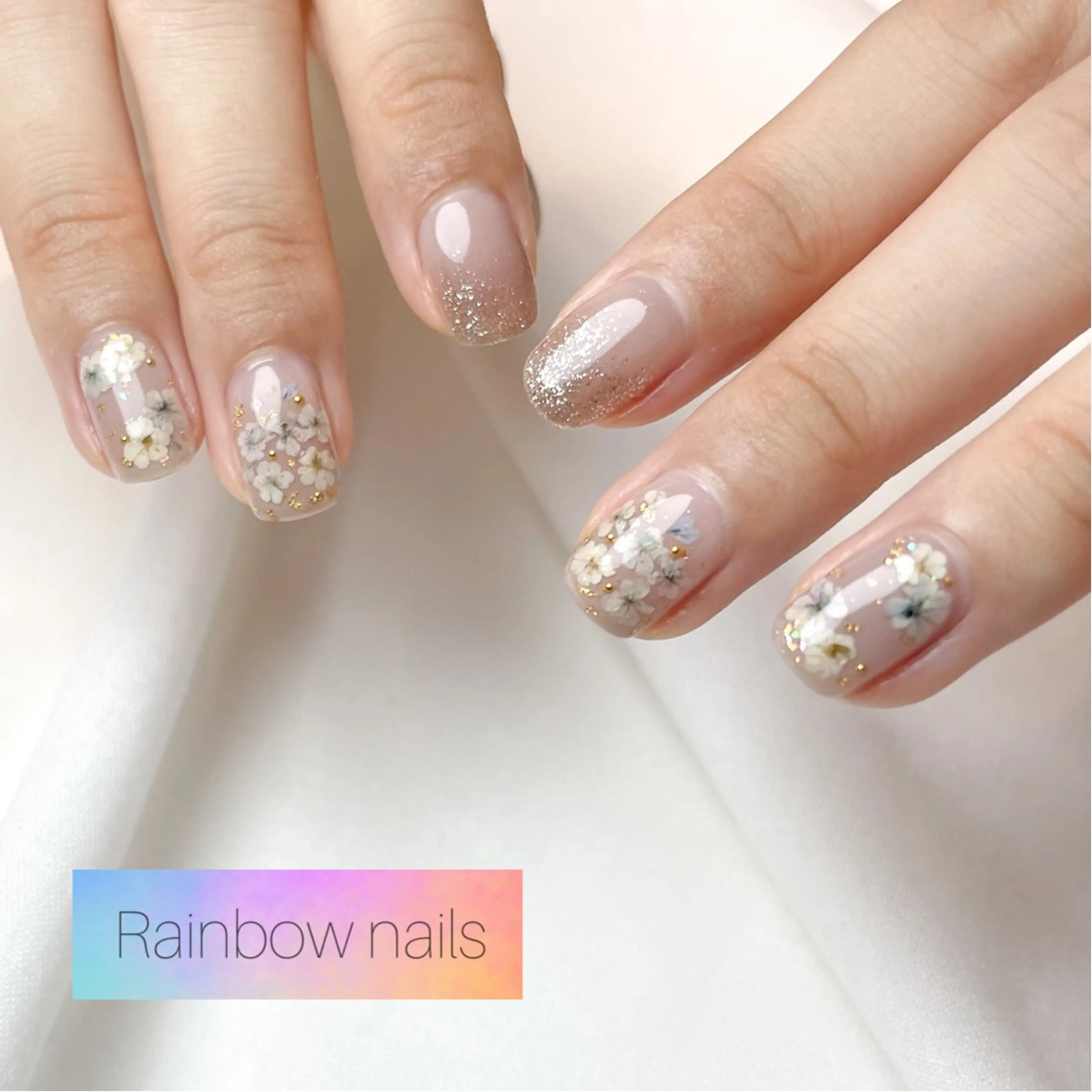 ネイル Rainbow nailsくろちゃんのネイルデザイン