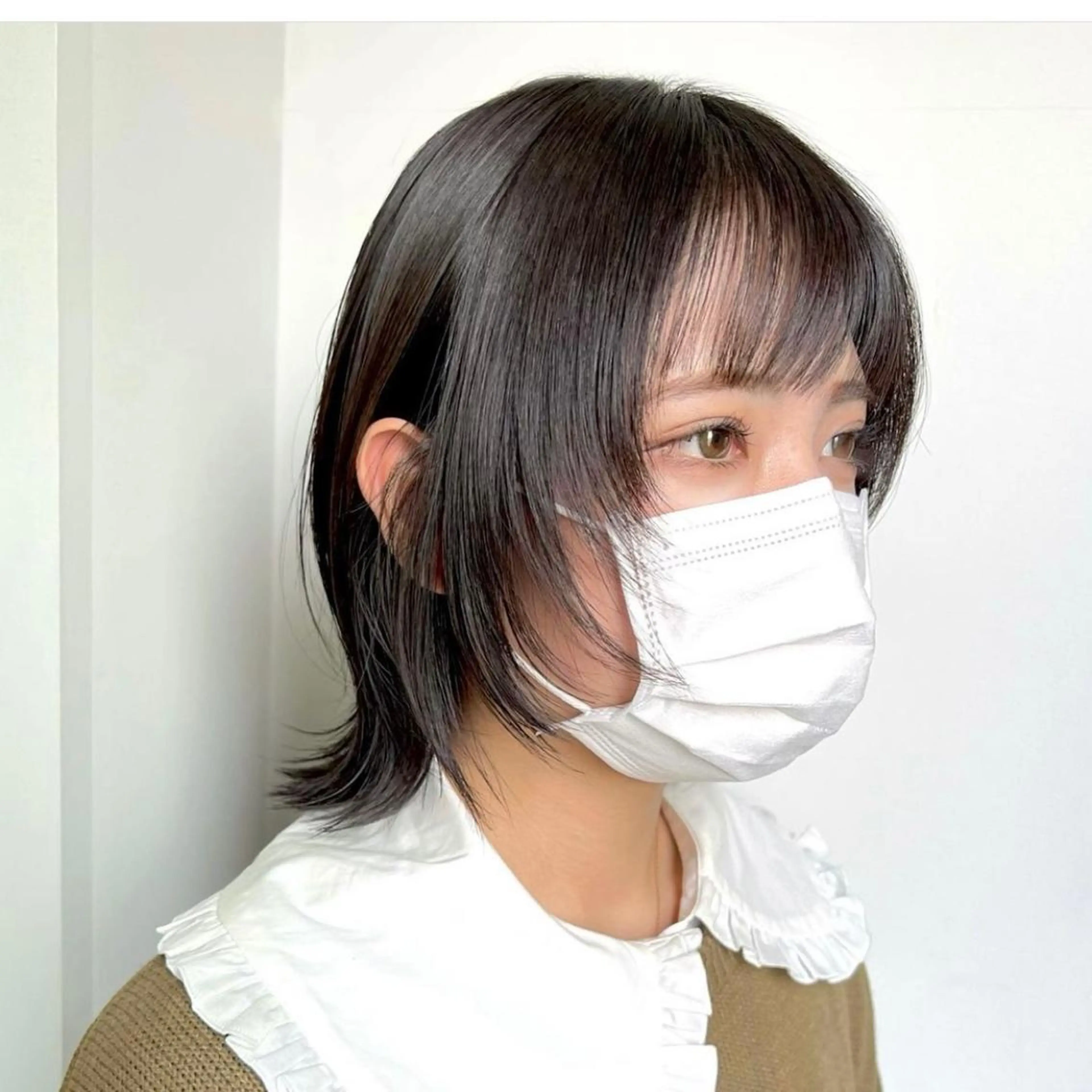 ショート カラー 顔まわりレイヤー レイヤーカット ウルフカット 韓国ヘア /男女☘️ 細江 美紅のヘアスタイル