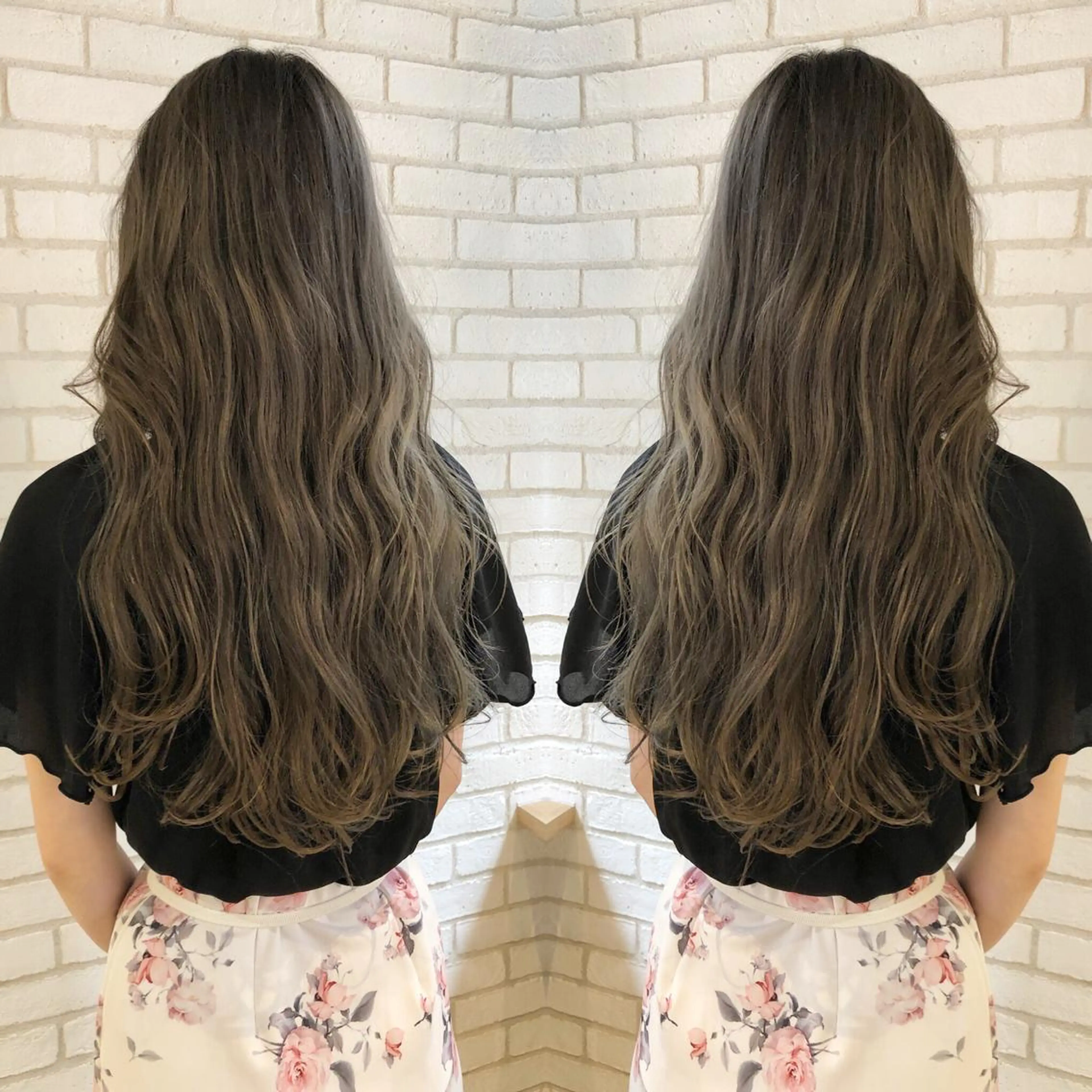 ロング カラー グレージュ 佐藤 高徳のヘアスタイル