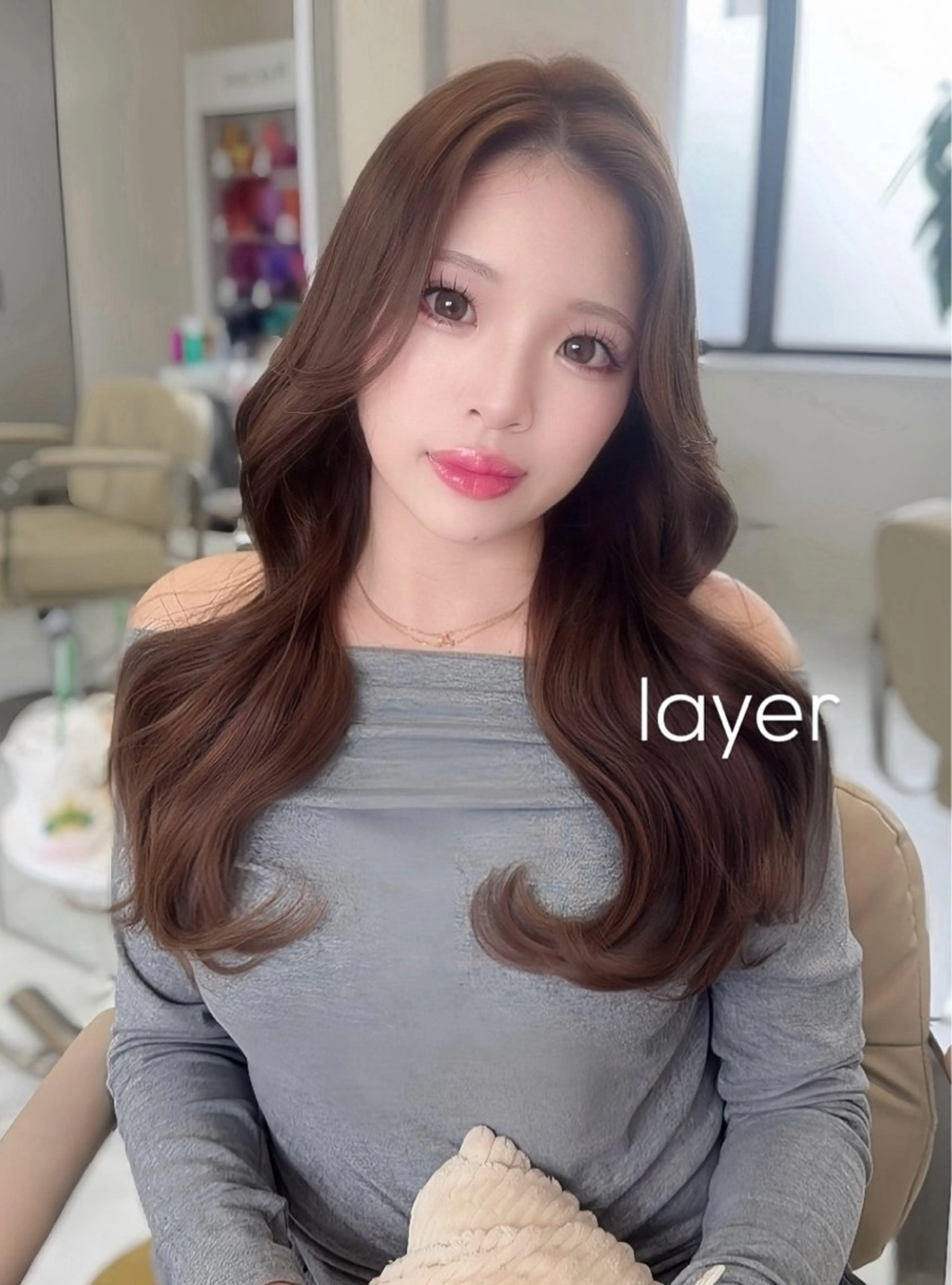 ロング カラー ヘアアレンジ レイヤーカット ローレイヤー カット ヘアカラー NOELA所属・加藤あいり／大人 可愛いモテカラー♡のヘアスタイル