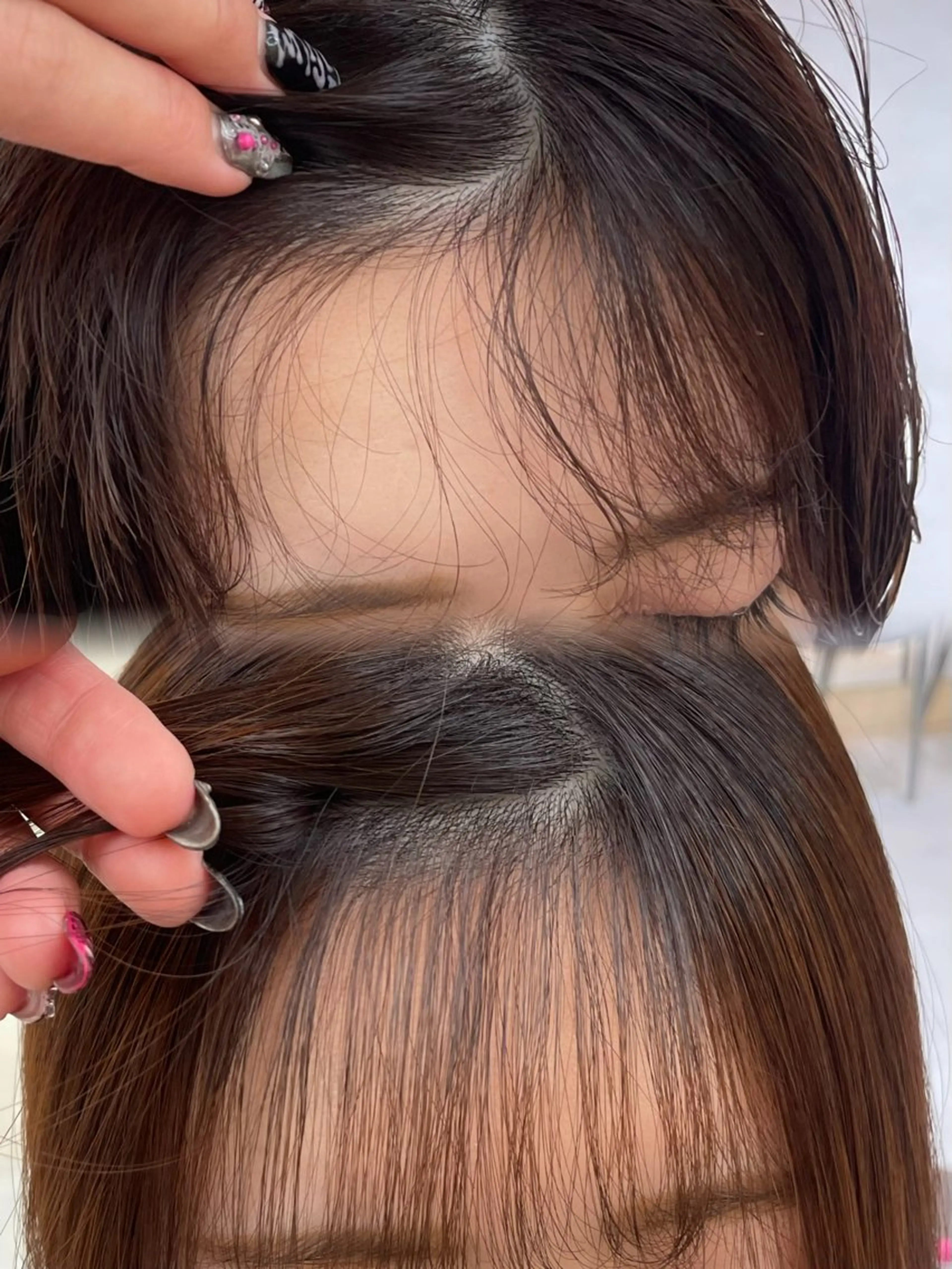 【前髪のみor顔周り】カット✂️+縮毛矯正✨+カラー🌈詳細にお得情報あり❣️の写真