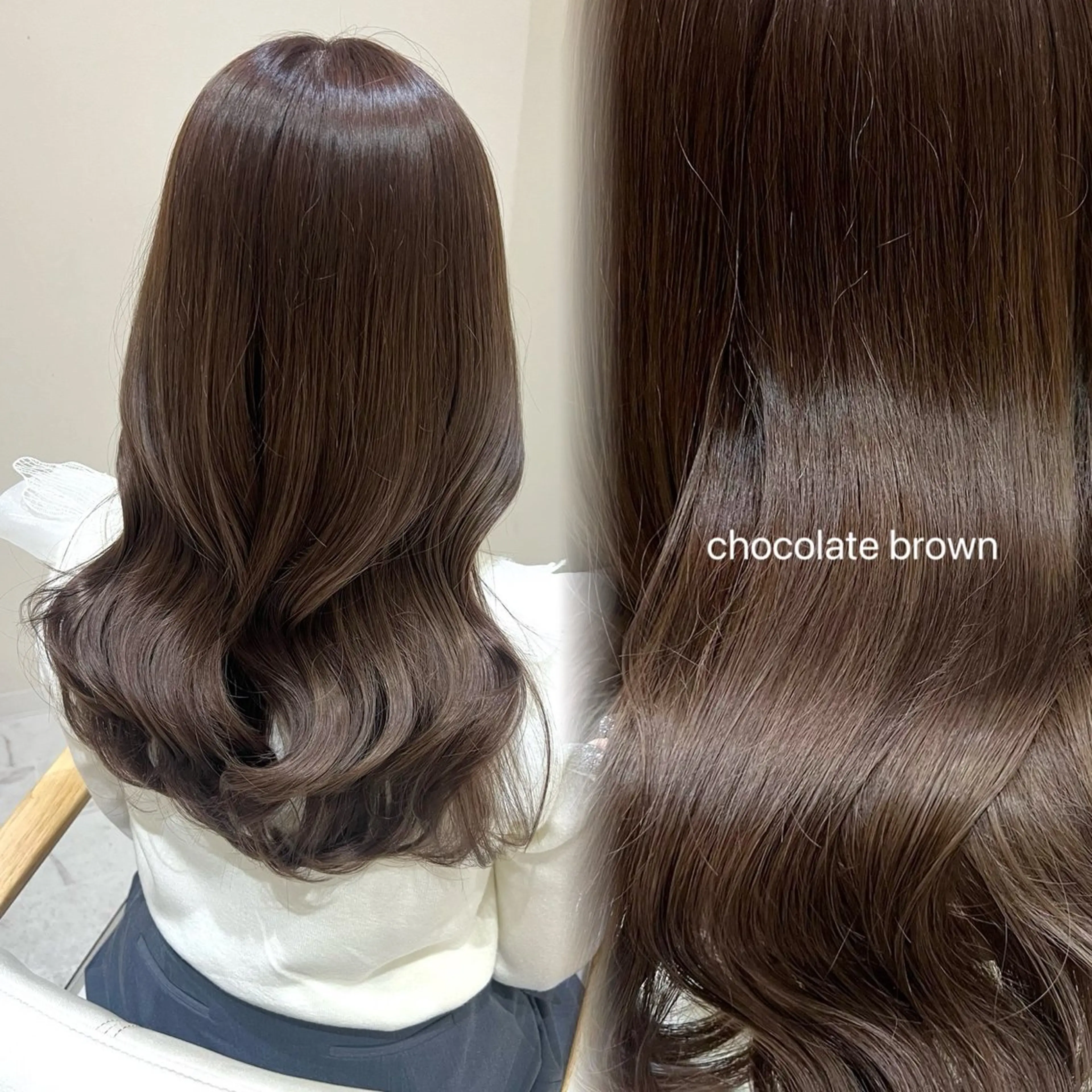 ロング カット ヘアカラー トリートメント 🎀zina/韓国 🎀amiのヘアスタイル
