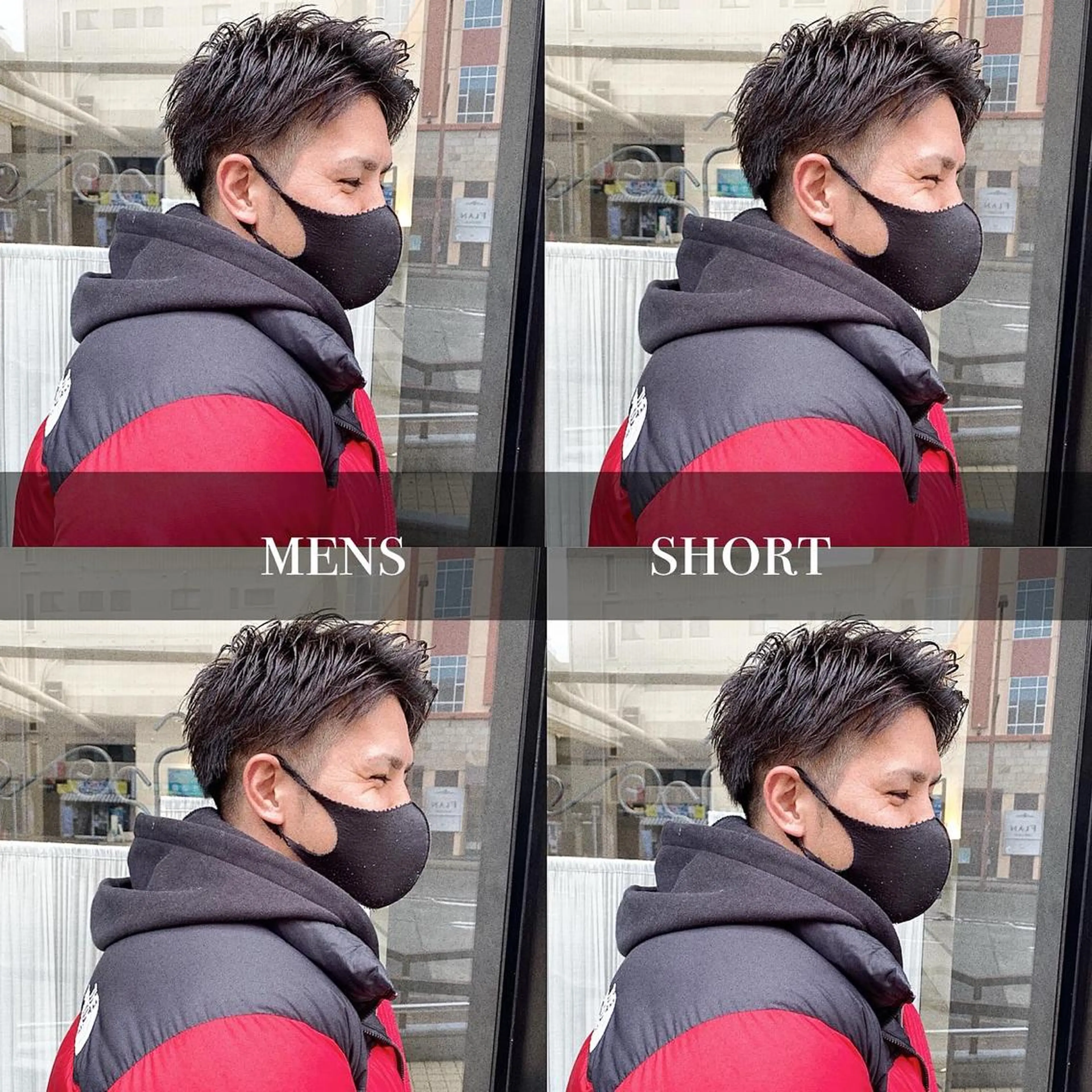 ショート ヘアアレンジ メンズ ショートヘア カット 韓国🇰🇷レイヤー カットオリーブカラーのヘアスタイル