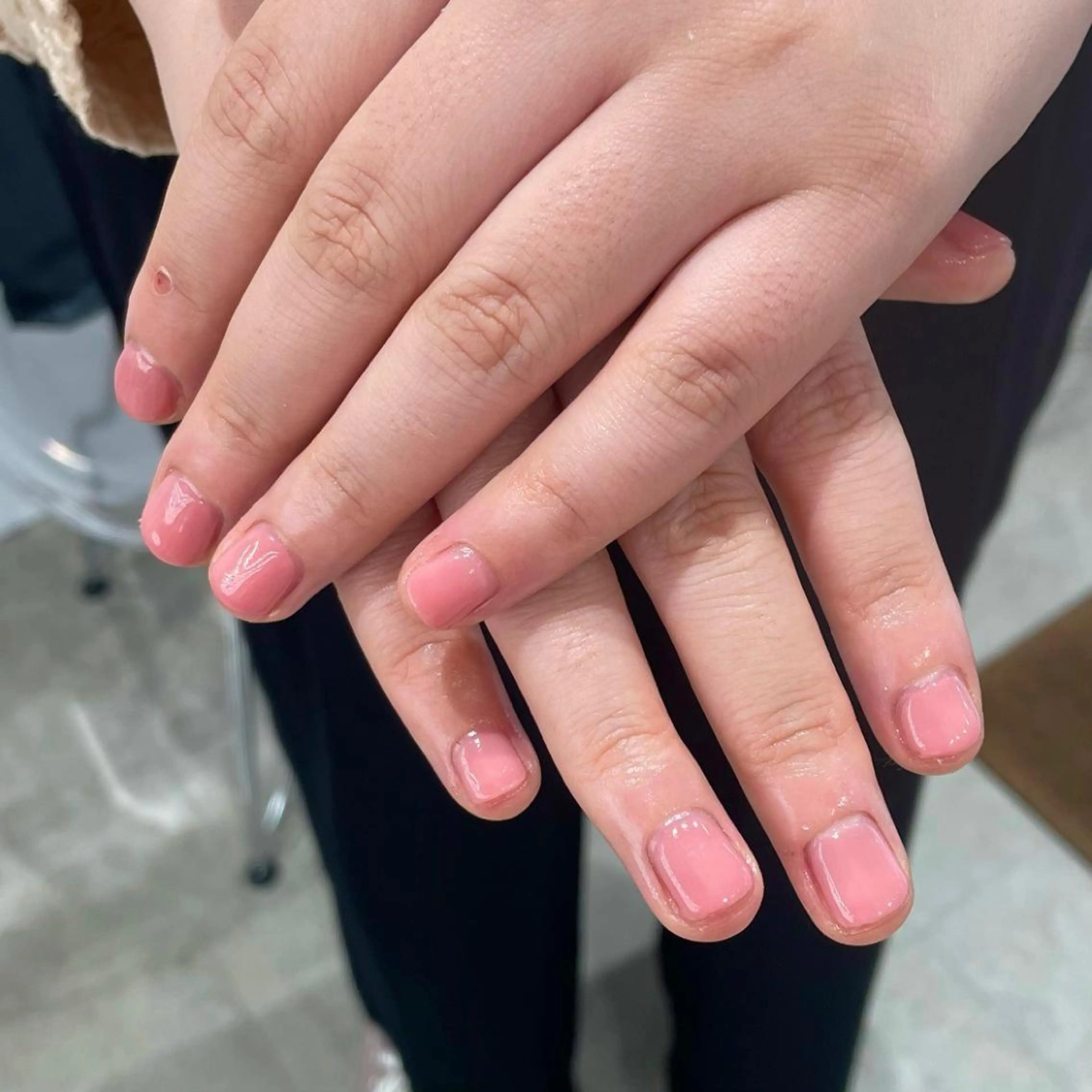 セミロング カラー パーマ ヘアアレンジ メンズ キッズ ネイル マツエク・マツパ アイブロウ ピンクカラー カラーマツエク クリアネイル ピンク mona/ ストレートスタイル✨のヘアスタイル