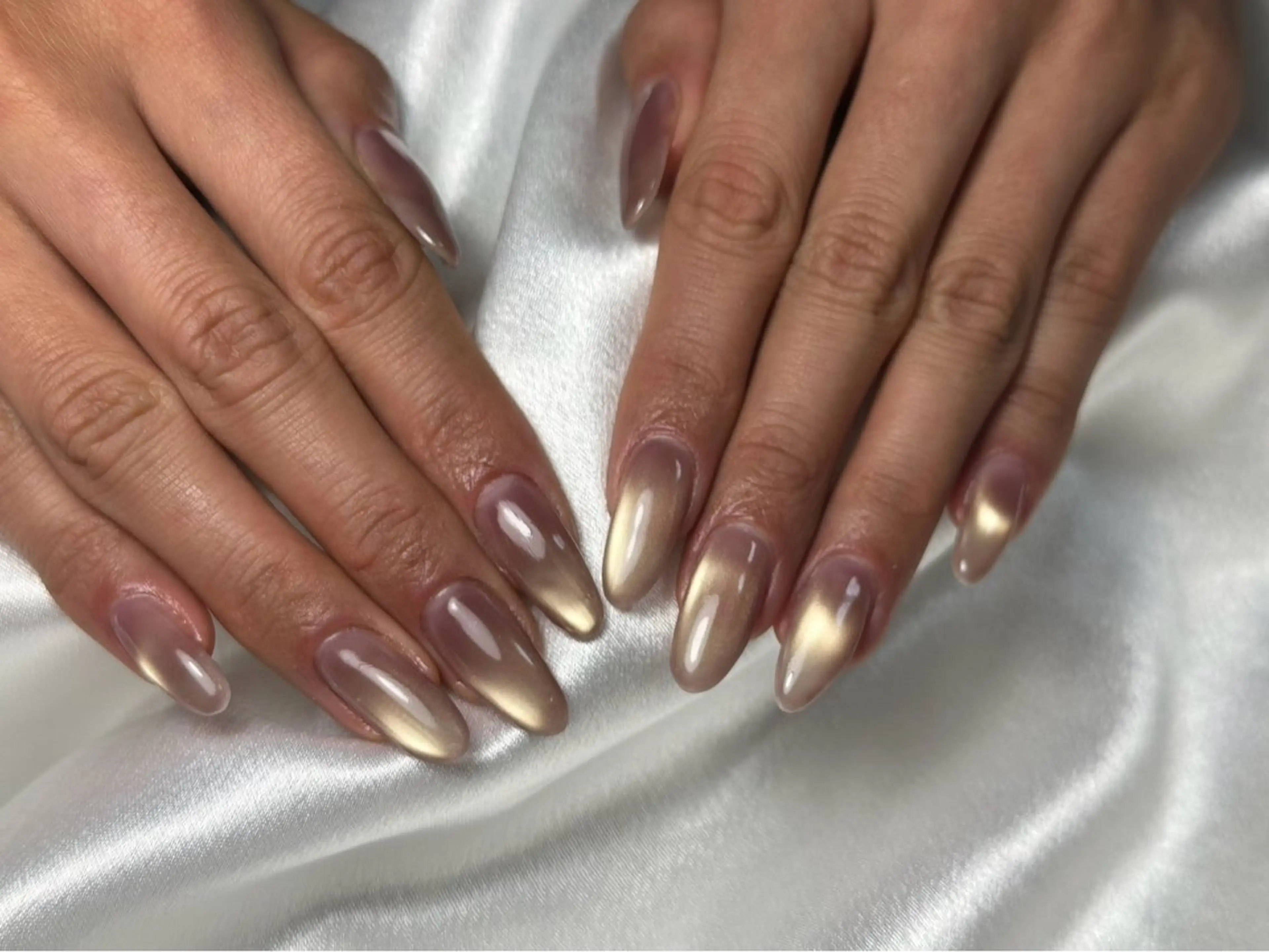 ネイル オーロラネイル 桜ネイル フラワーネイル フットネイル フレンチネイル ハンドネイル kikinail 溝の口のネイルデザイン