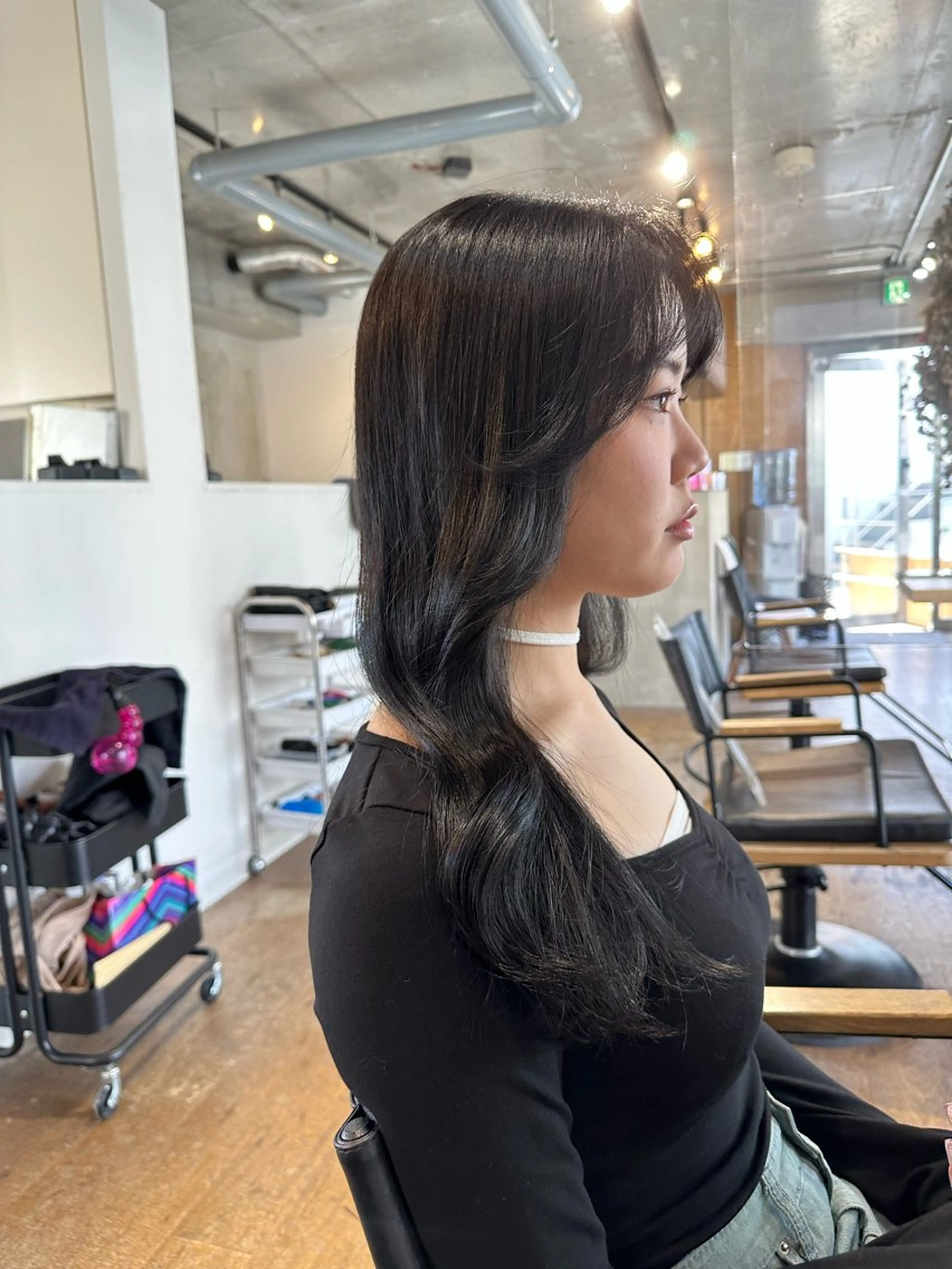 ロング カラー アディクシーカラー ブリーチ ケアブリーチ ダブルカラー イヤリングカラー DAIKIベージュ 🍂レイヤーカットのヘアスタイル