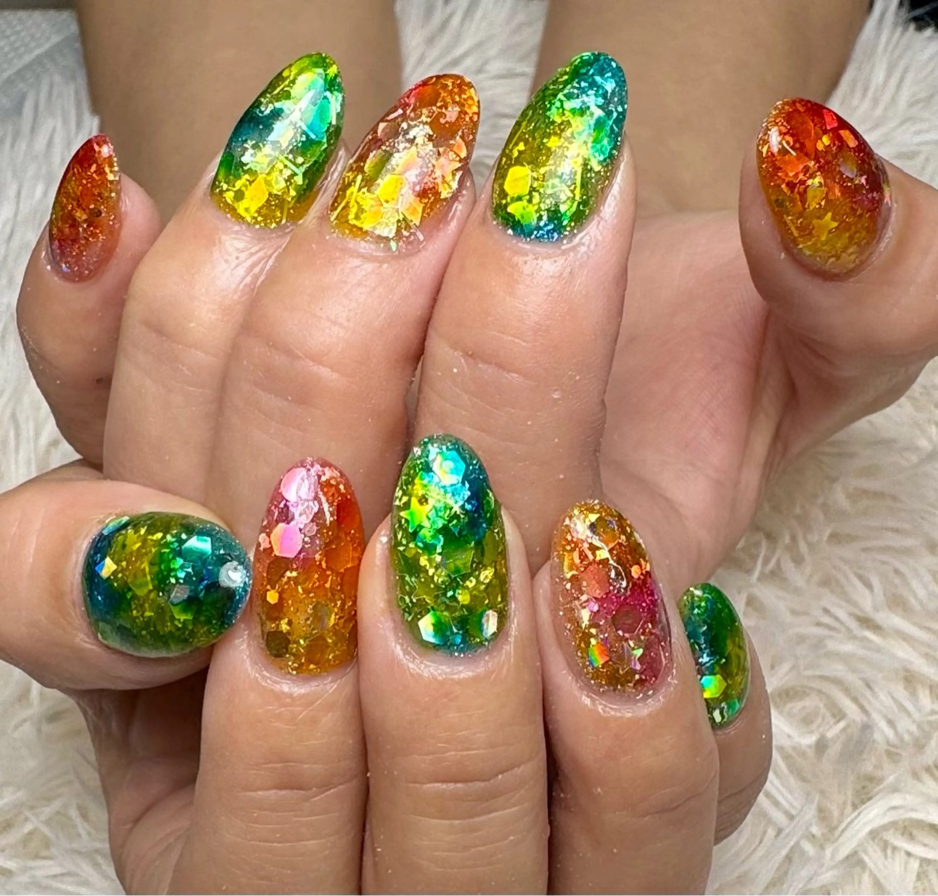 ネイル キラキラネイル nailsalon leam3のネイルデザイン
