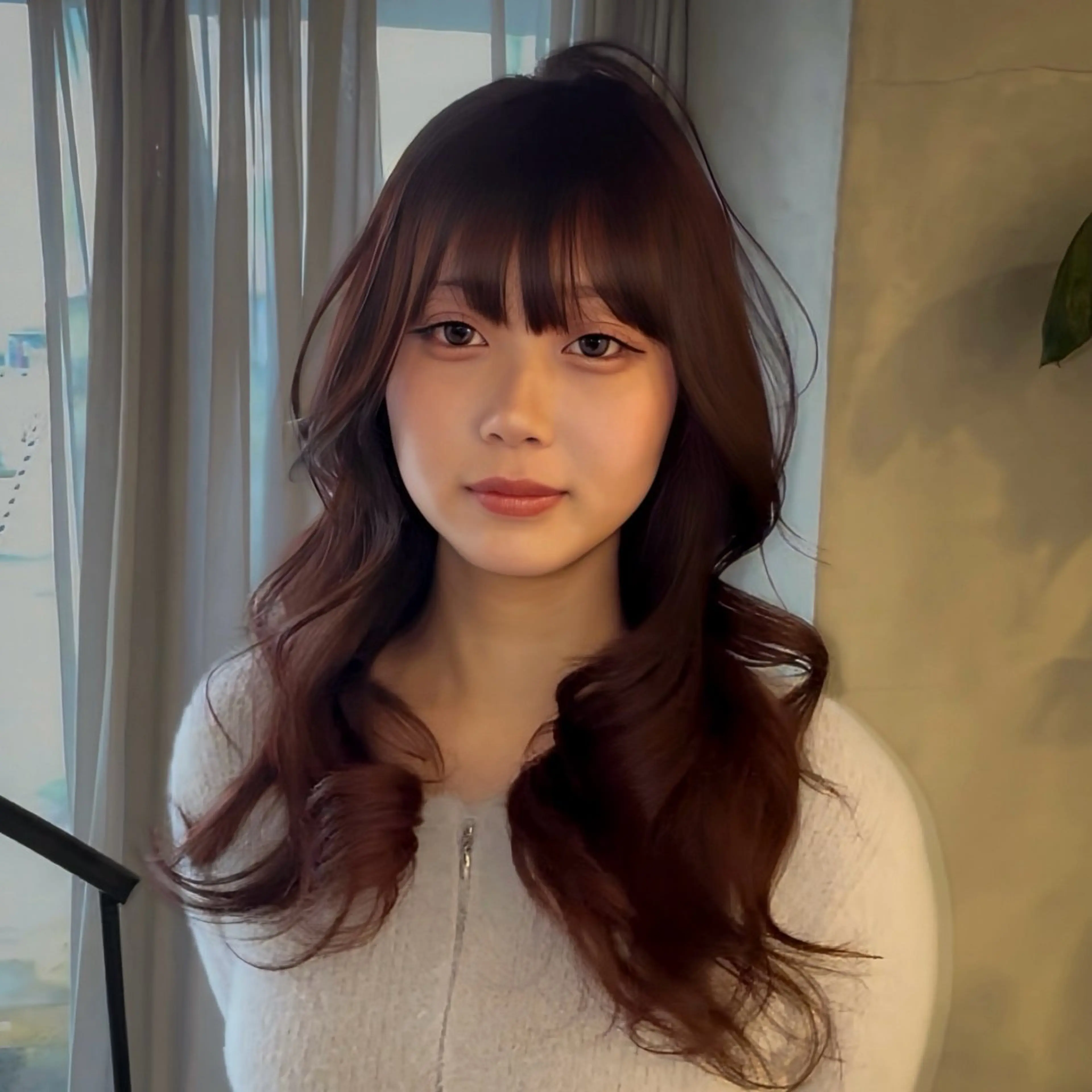 ロング カラー ベージュカラー/長岡 レイヤーカット/コウのヘアスタイル