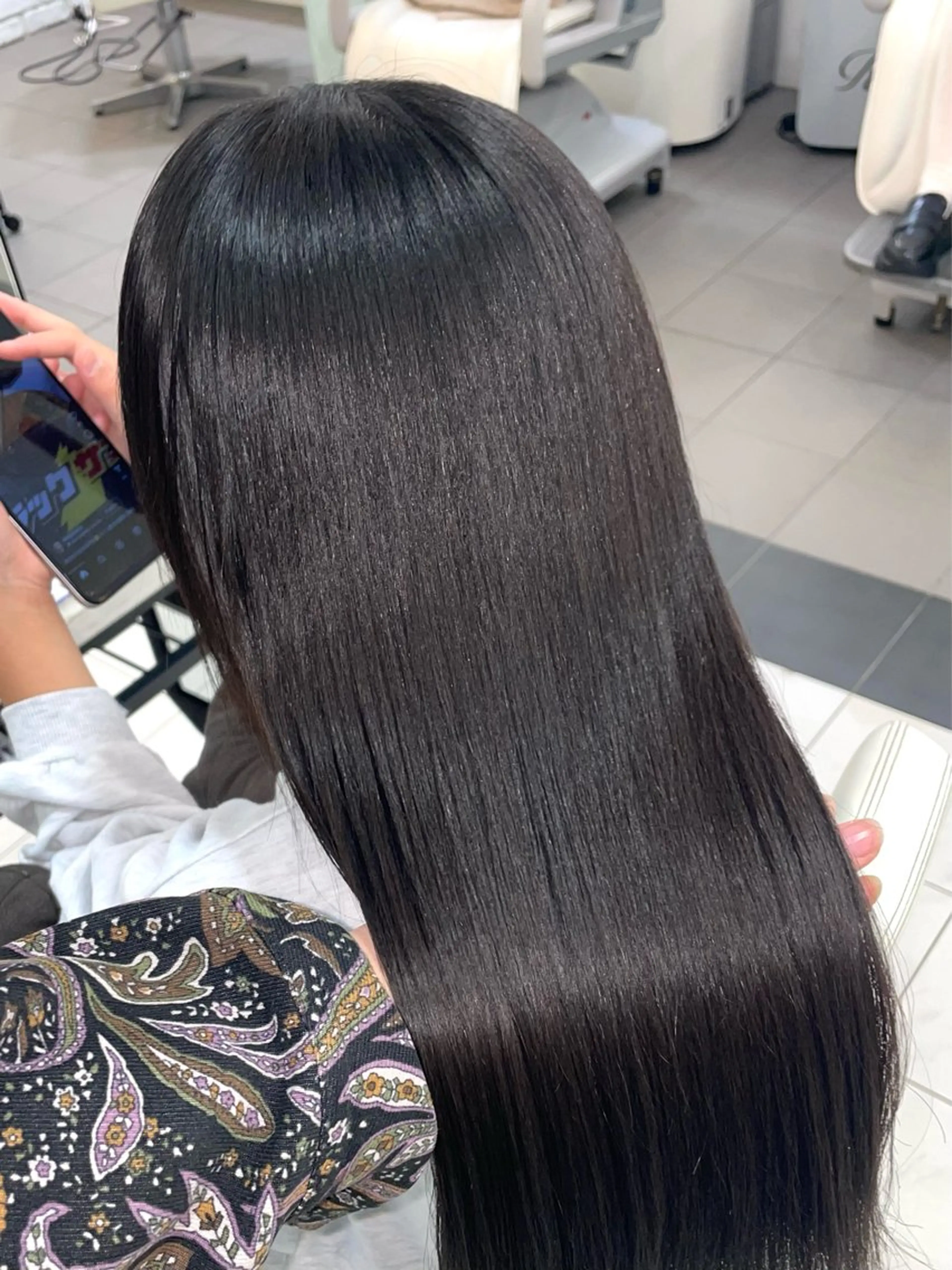 ロング カット 縮毛矯正 トリートメント chic channel伊藤のヘアスタイル