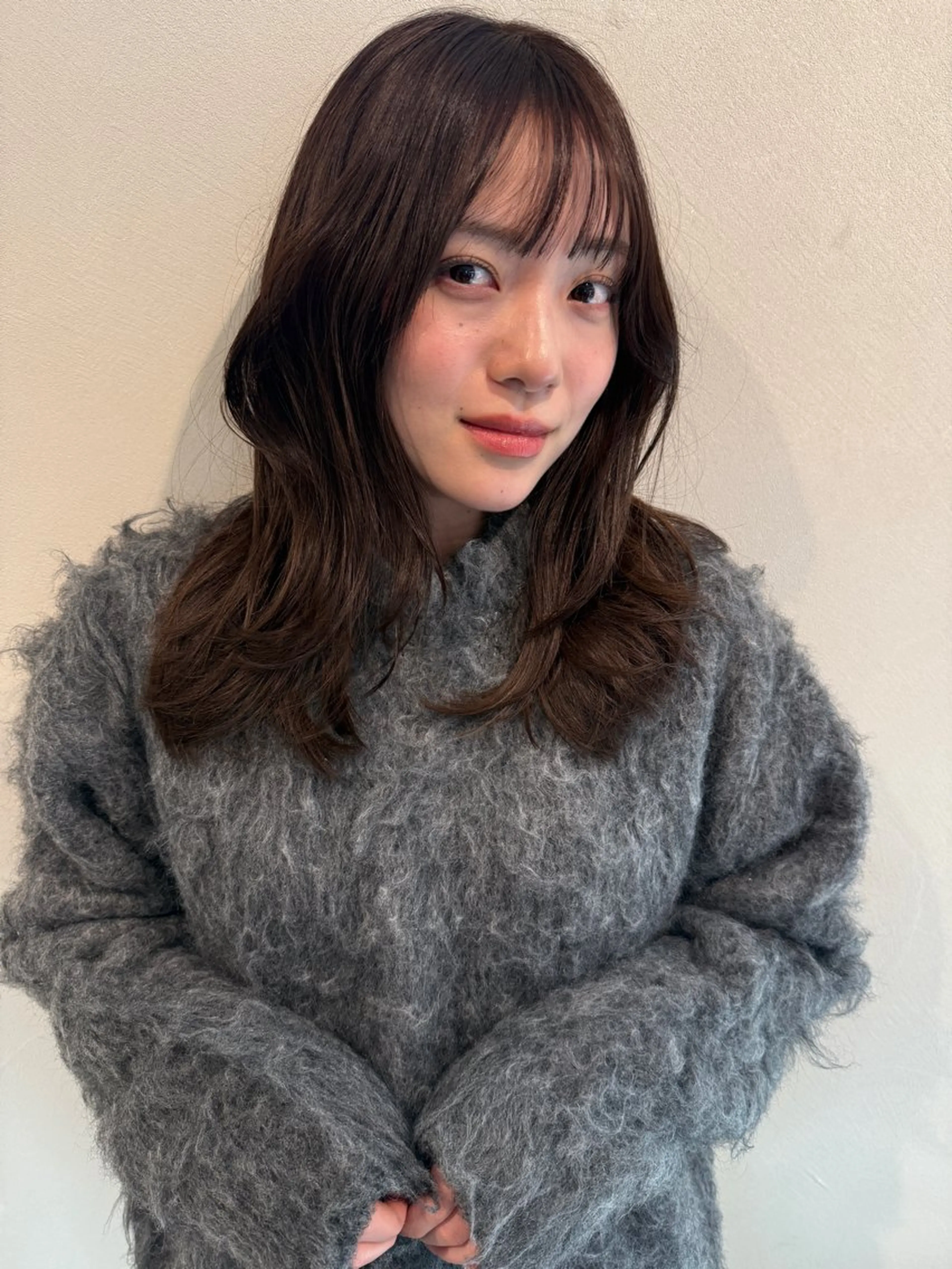 ミディアム 顔まわり/似合わせ/ ミディアム/村瀬浩司のヘアスタイル