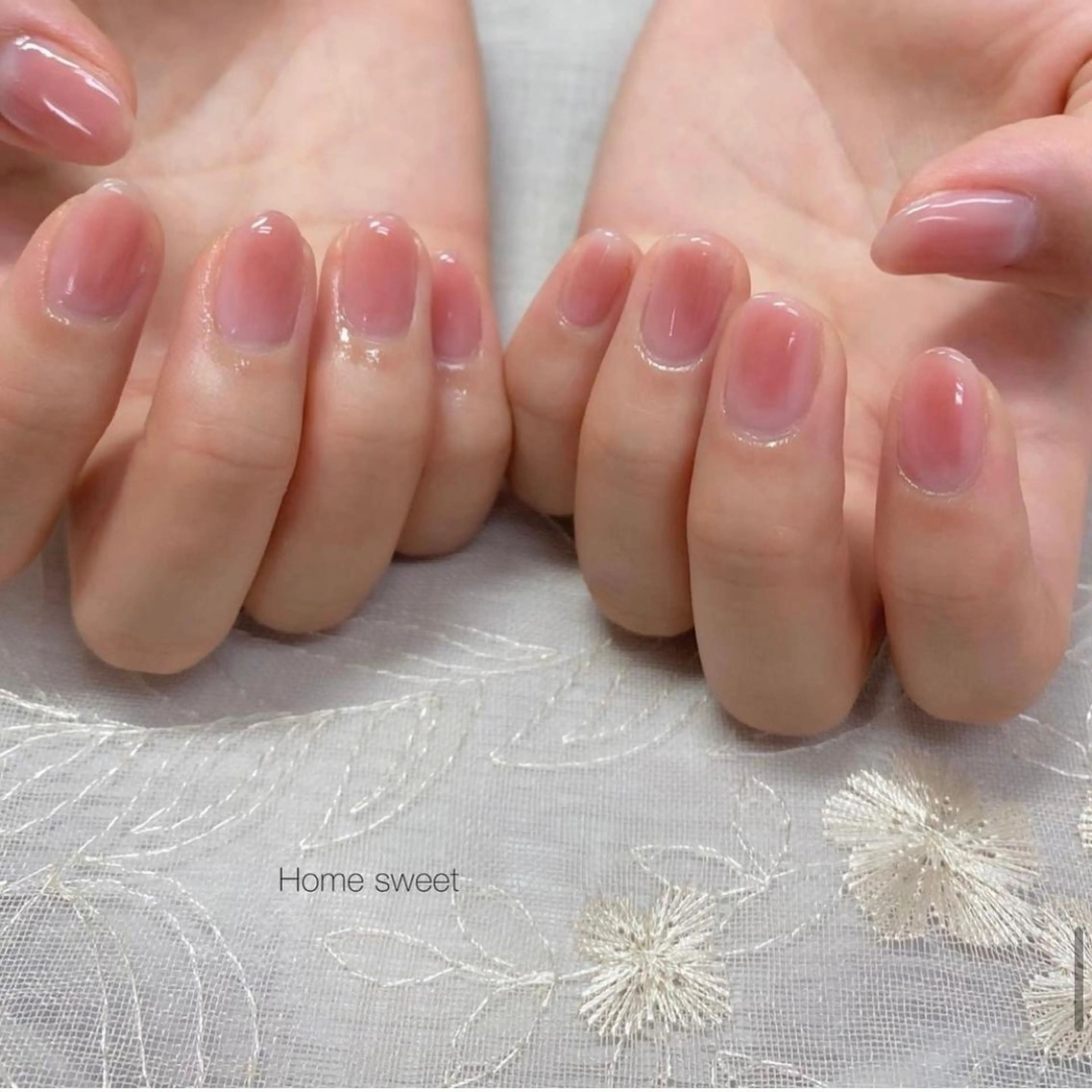 ネイル チークネイル ショートネイル. Home sweetのネイルデザイン