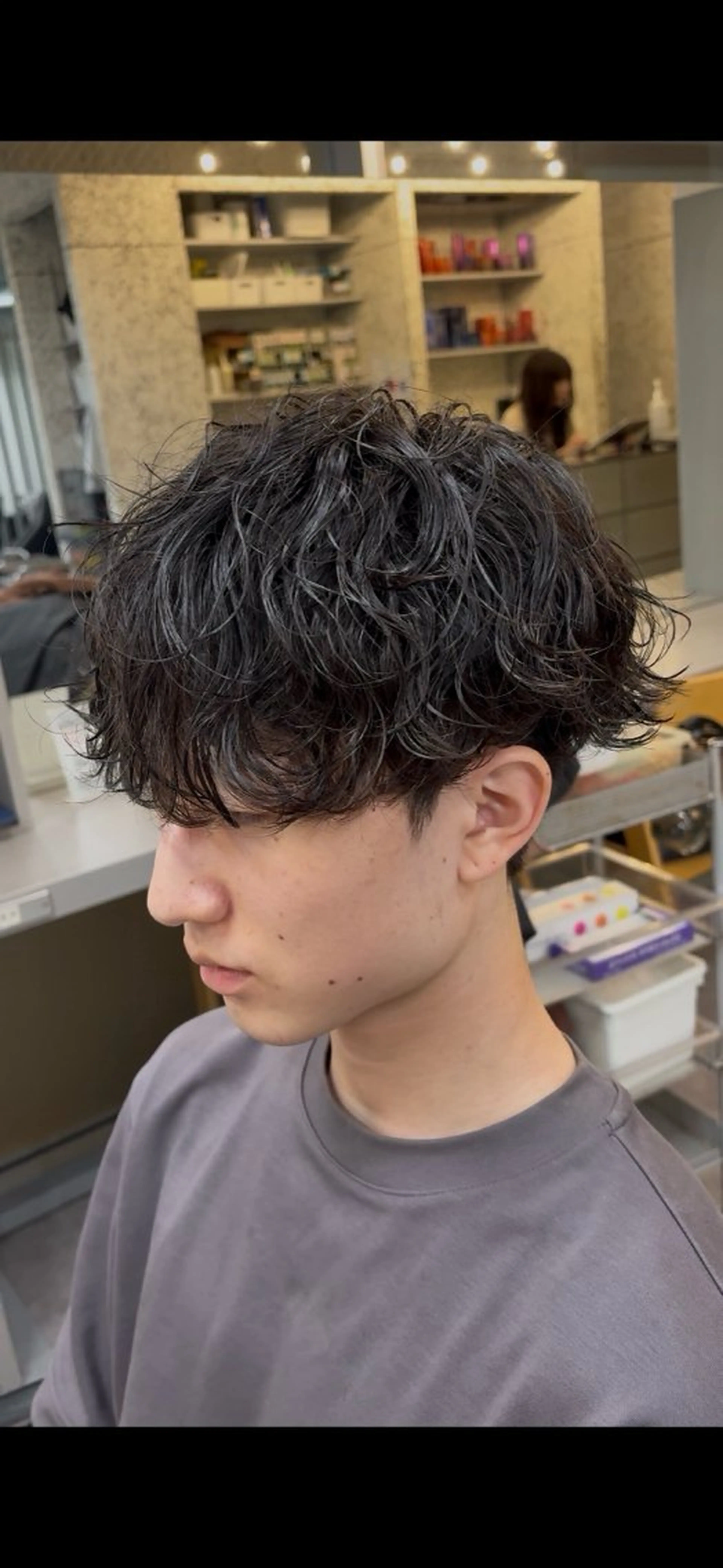 パーマ メンズ カット パーマ 韓国風シャドウパーマ /特化廣田歩のヘアスタイル