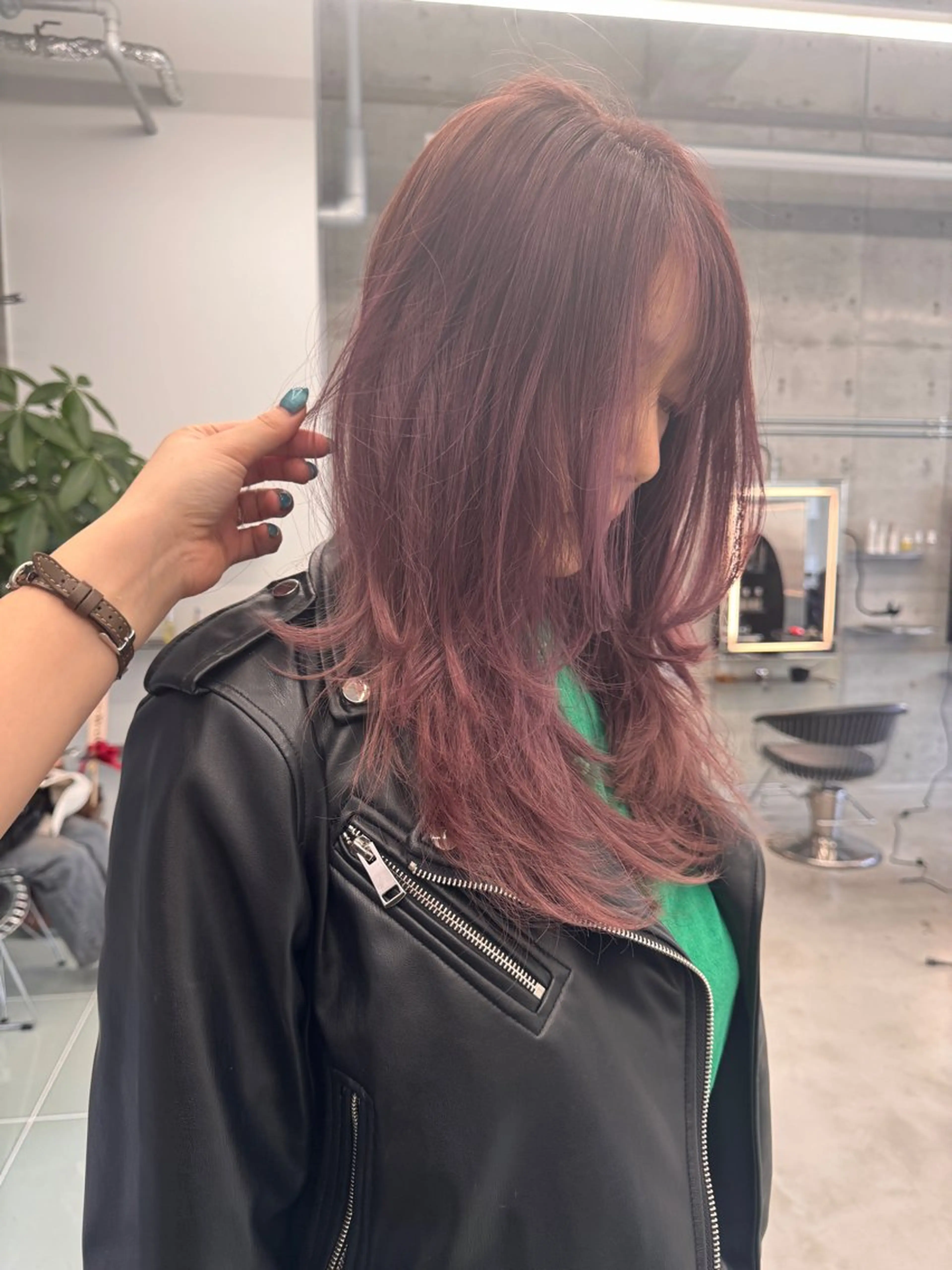 ロング カラー ハイライトカラー ハイライト ヘアカラー saki/メンズパー マ・デザインカラーのヘアスタイル