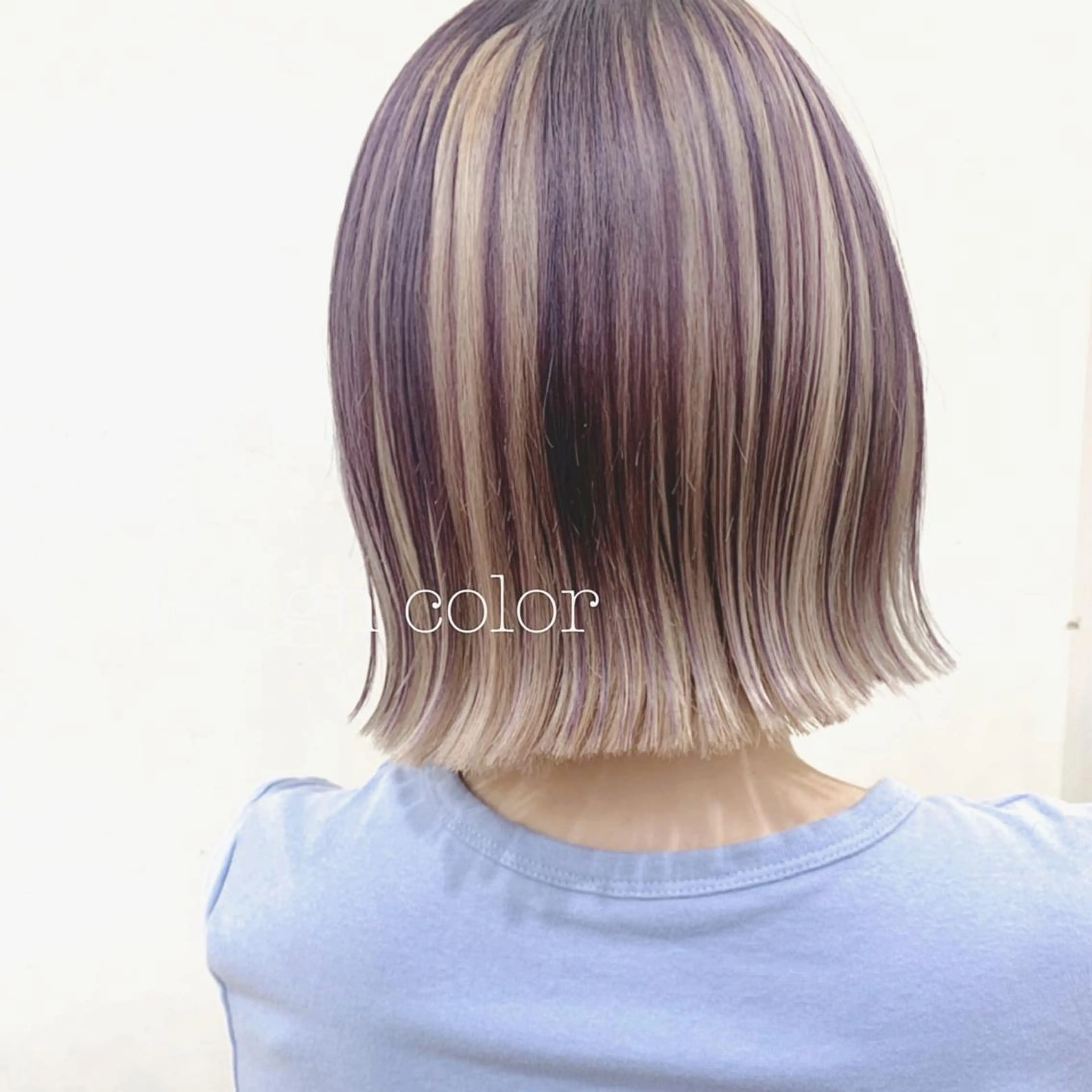 ショート カラー カット ヘアカラー トリートメント ぱつっとボブ/ 小野あかねのヘアスタイル