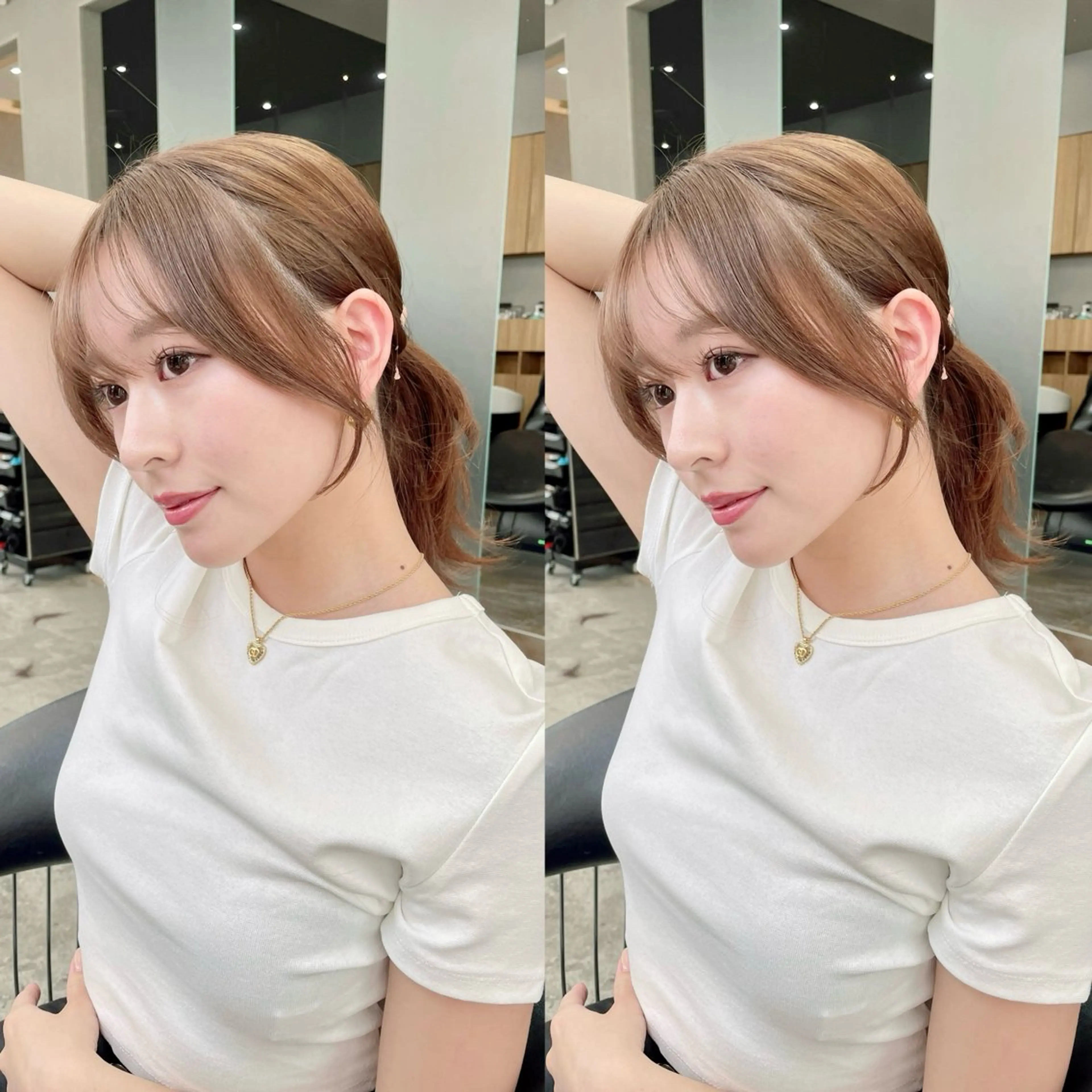 セミロング カット ヘアカラー トリートメント 髪質改善/縮毛矯正/ 韓国ヘア/矢野のヘアスタイル