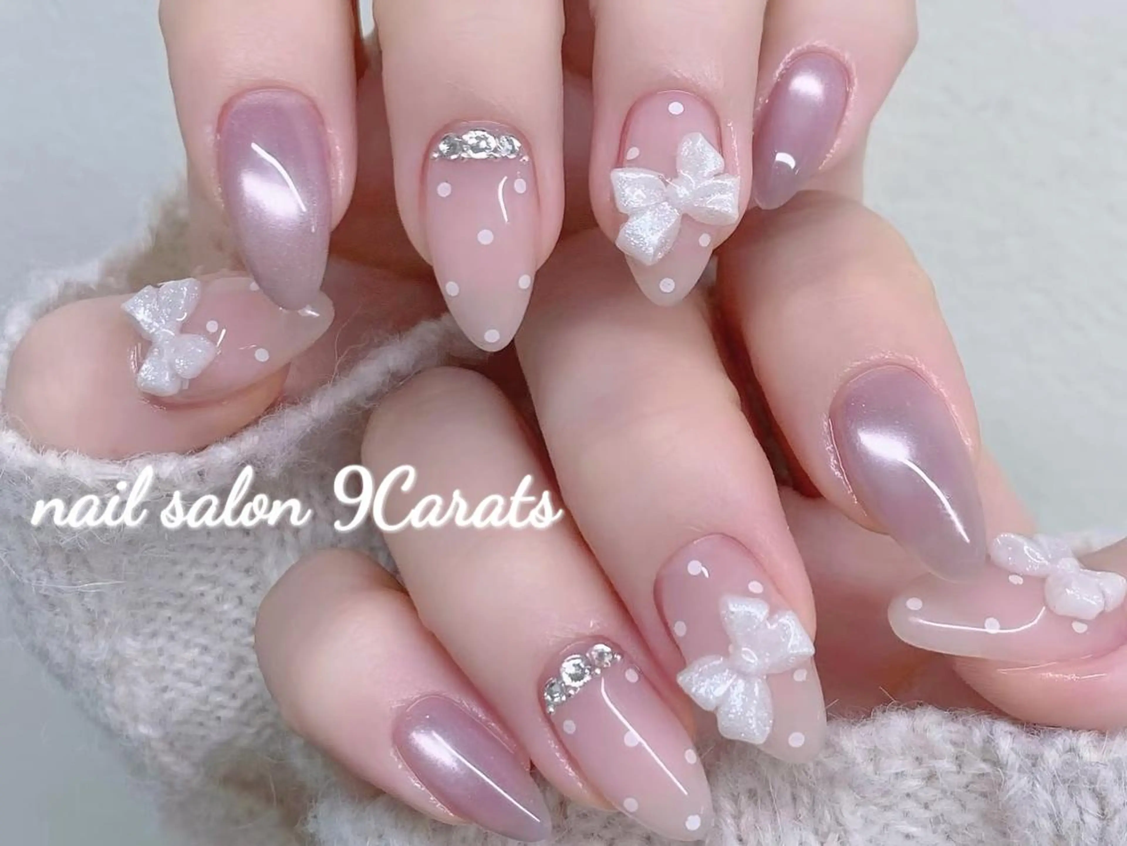 ネイル アートネイル チークネイル フットネイル フレンチネイル ガラスフレンチ ネイルサロン 9Carats神田のネイルデザイン