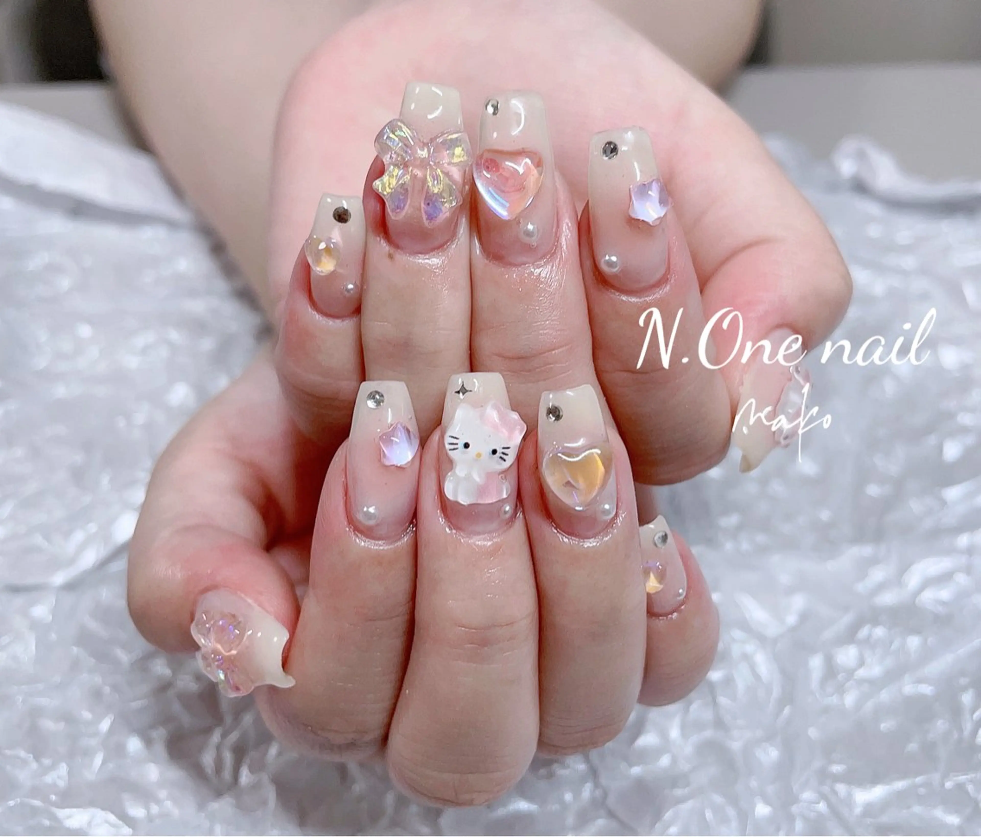 ネイル ハンドネイル 長いだし/スカルプ/ パラシェルN.oneのネイルデザイン