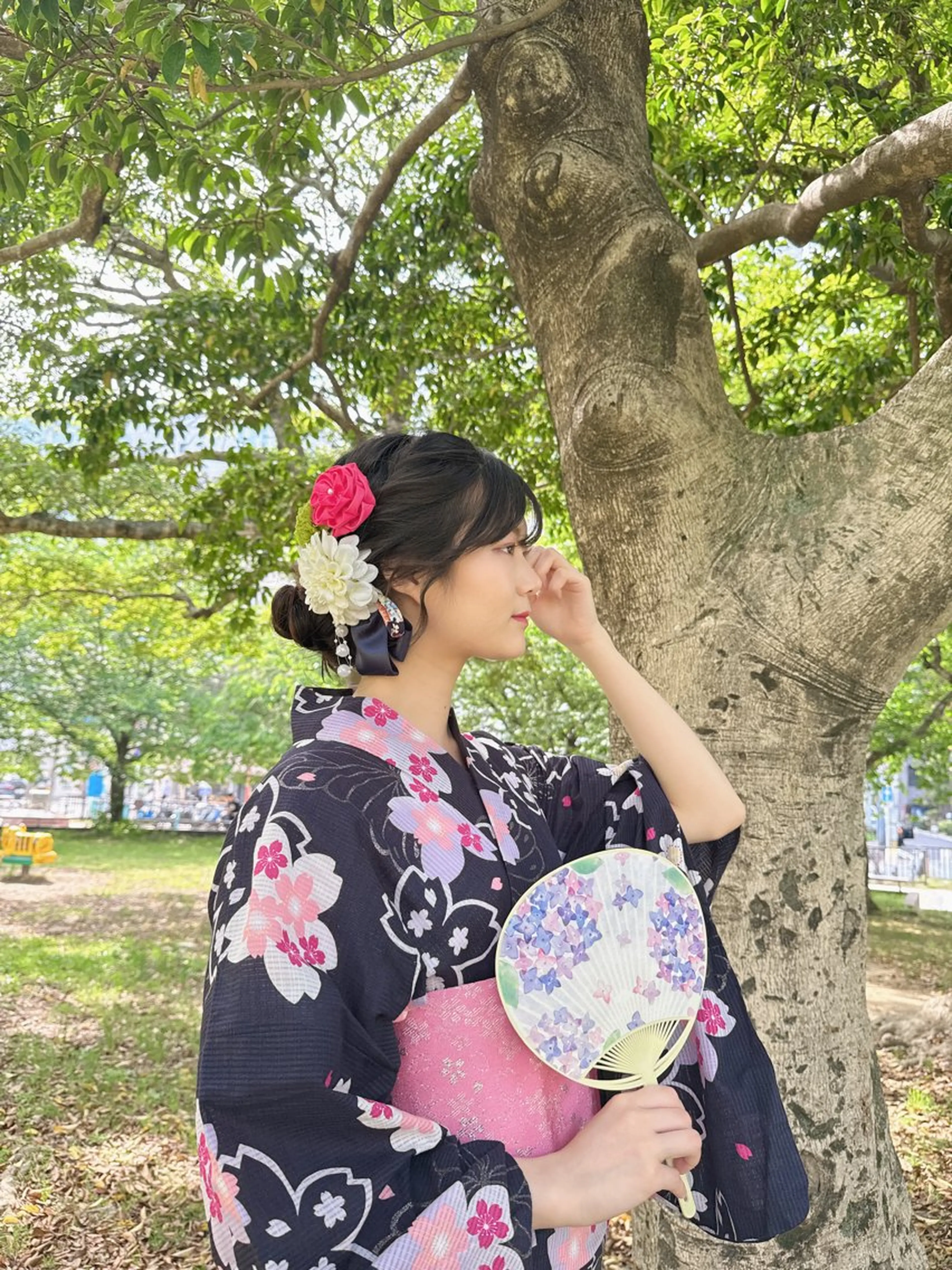 浴衣着付け+ヘアセットの写真