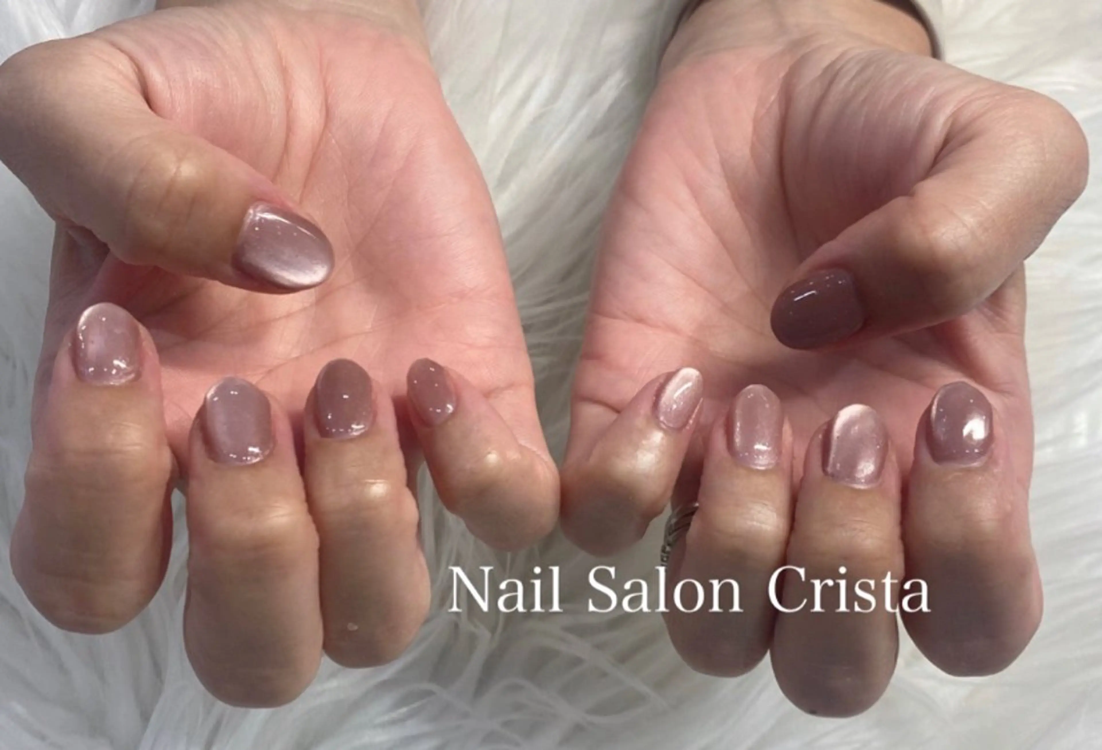 ネイル ジェルネイル マグネットネイル パラジェル ハンドネイル CRISTA MOMOのネイルデザイン