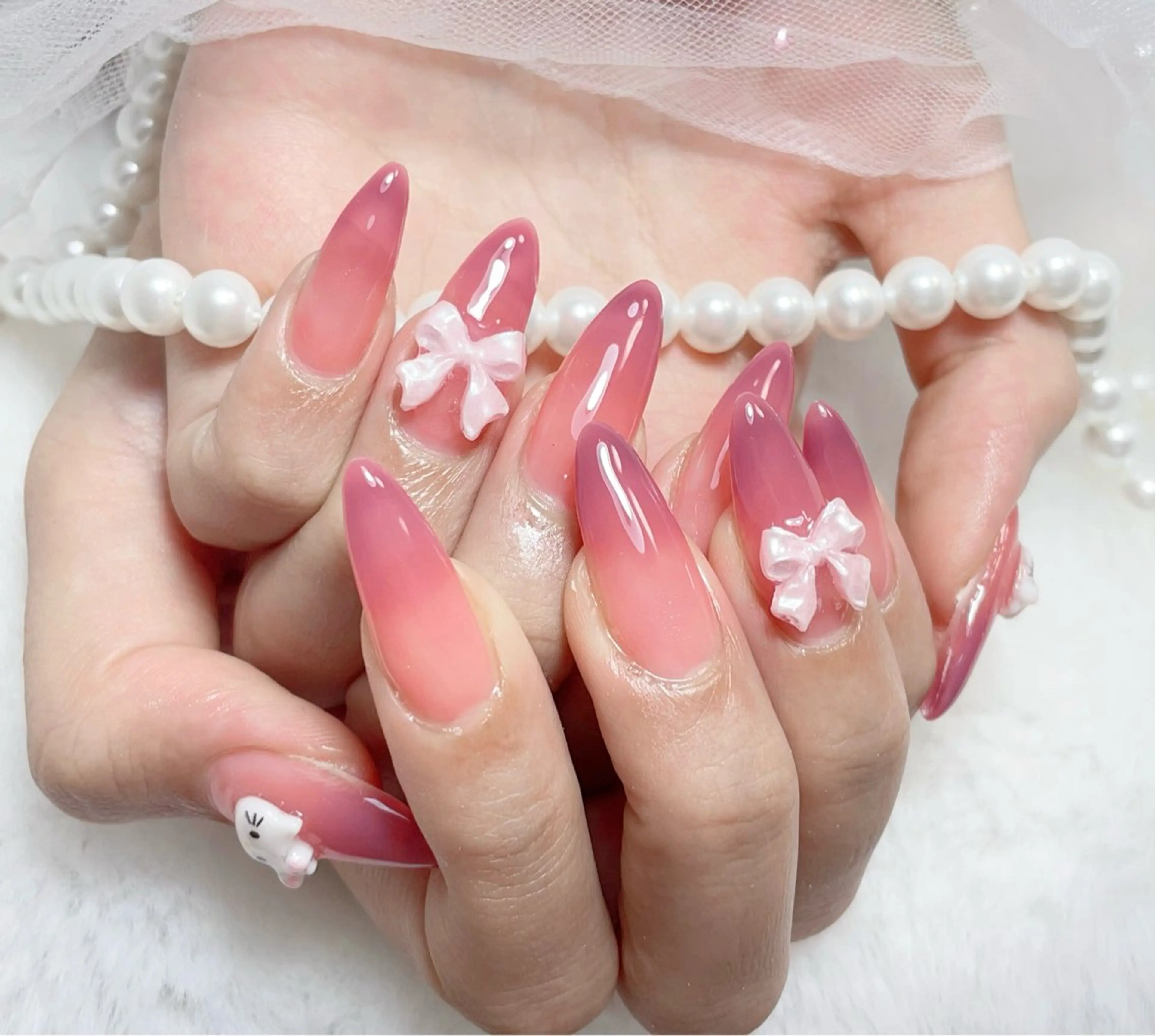 ネイル グラデーション 持ち込み ハンドネイル B·U Nail大宮 長さだし専門店のネイルデザイン