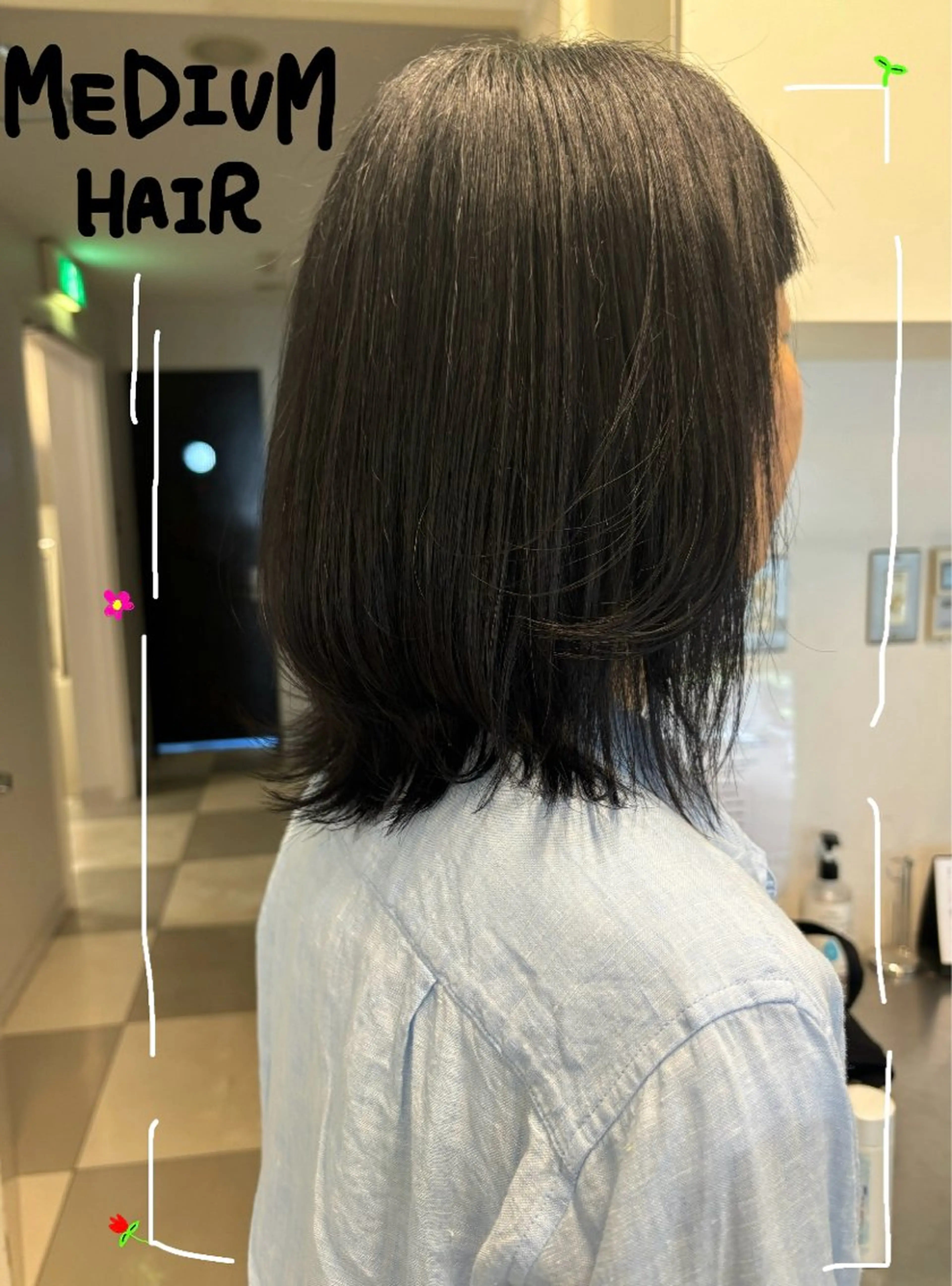 セミロング カット 五十嵐 未悠のヘアスタイル