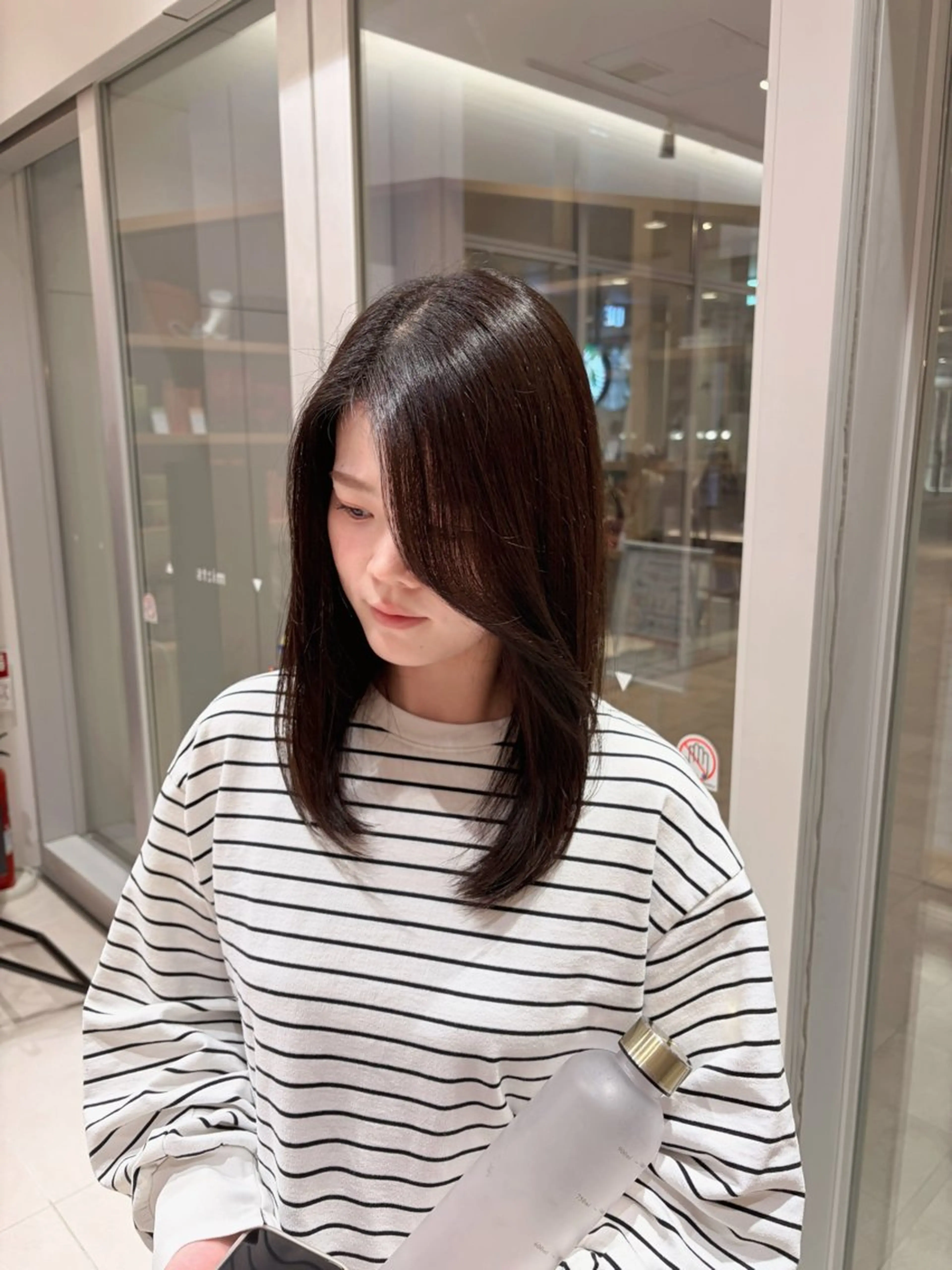 ミディアム カラー ブラウンカラー ヘアカラー トリートメント 💎ツヤ髪ストレート カラー💎かのんのヘアスタイル