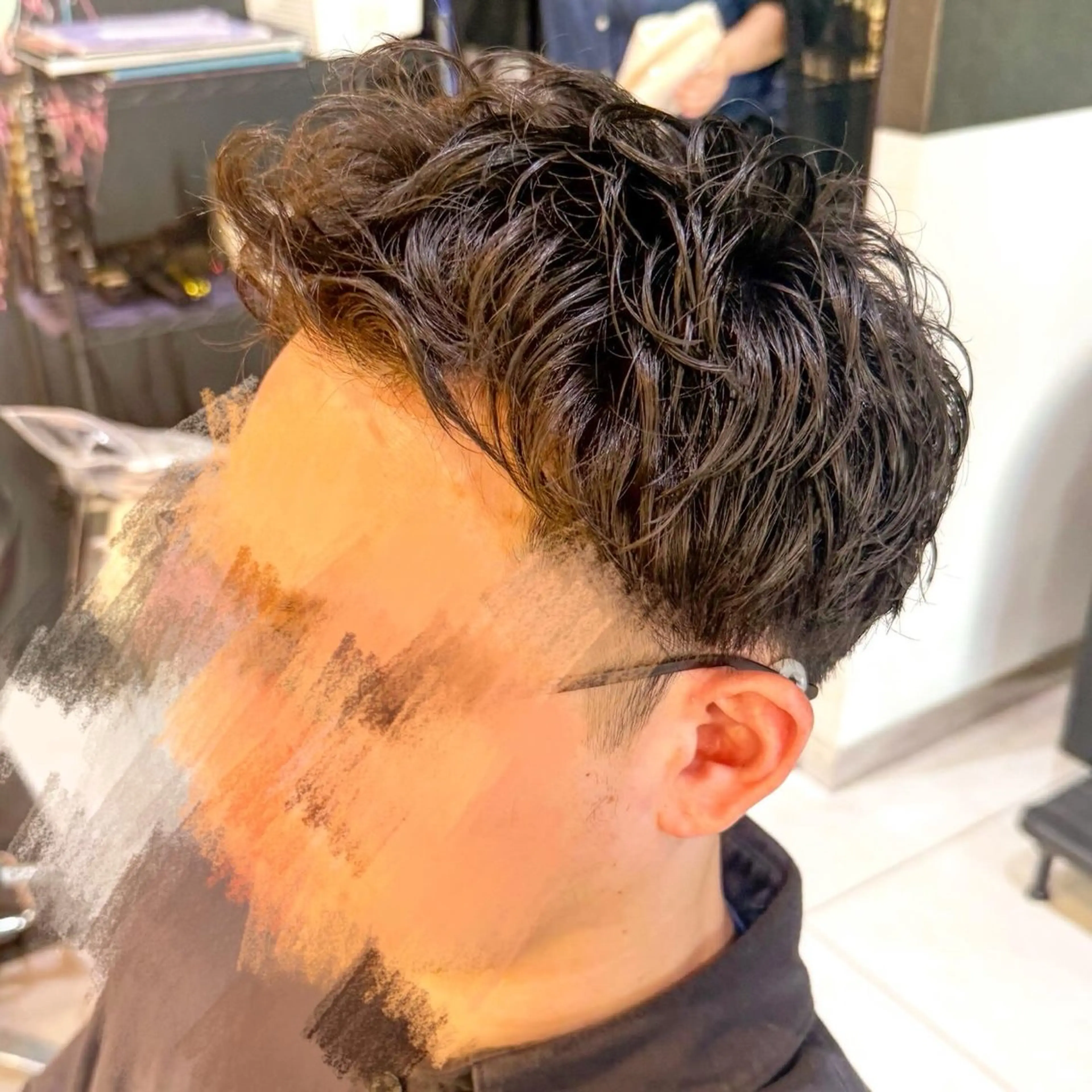 パーマ メンズ レディースモデル募集 無料/田中海斗のヘアスタイル