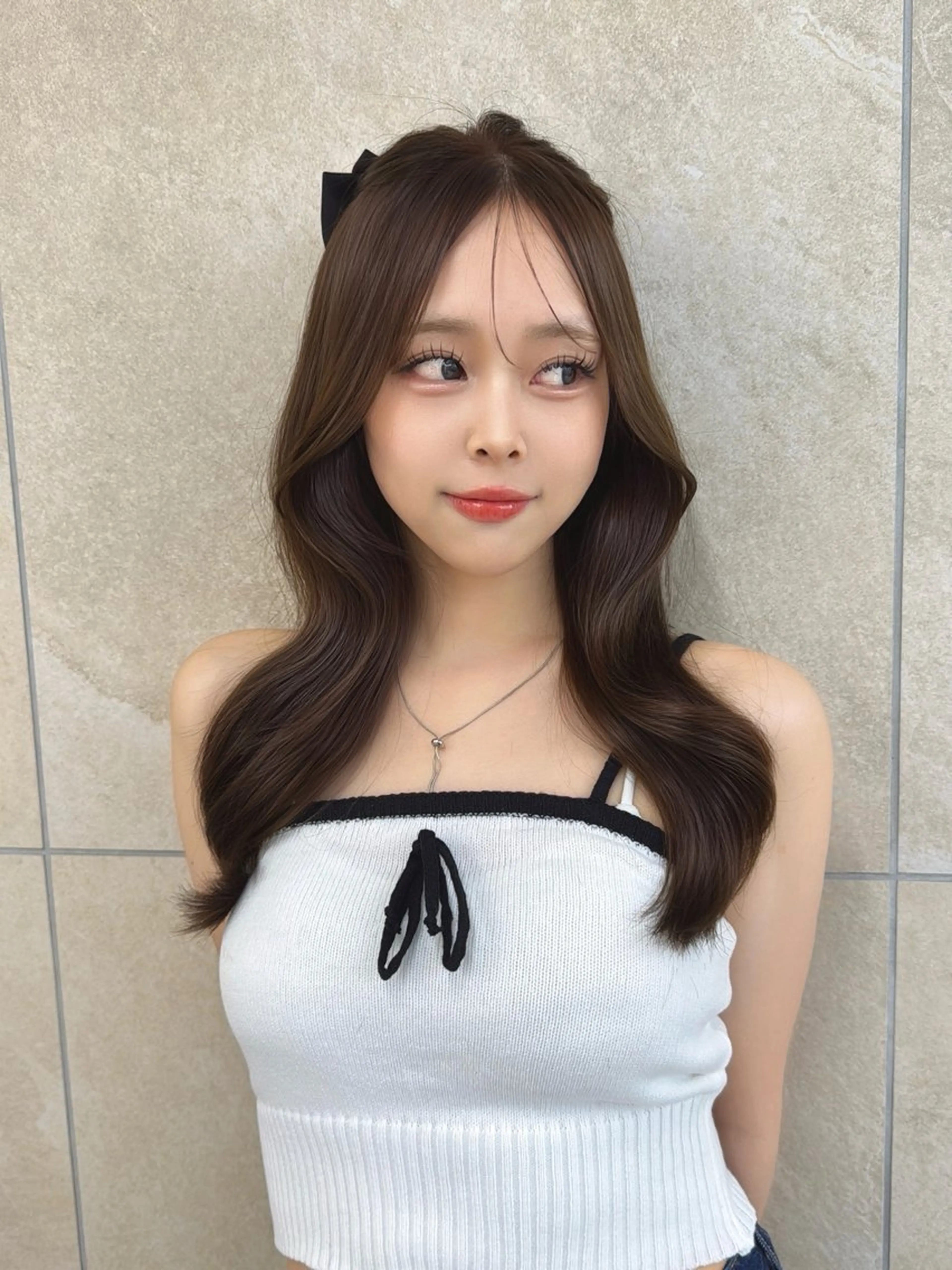 セミロング 國藤 彩のヘアスタイル