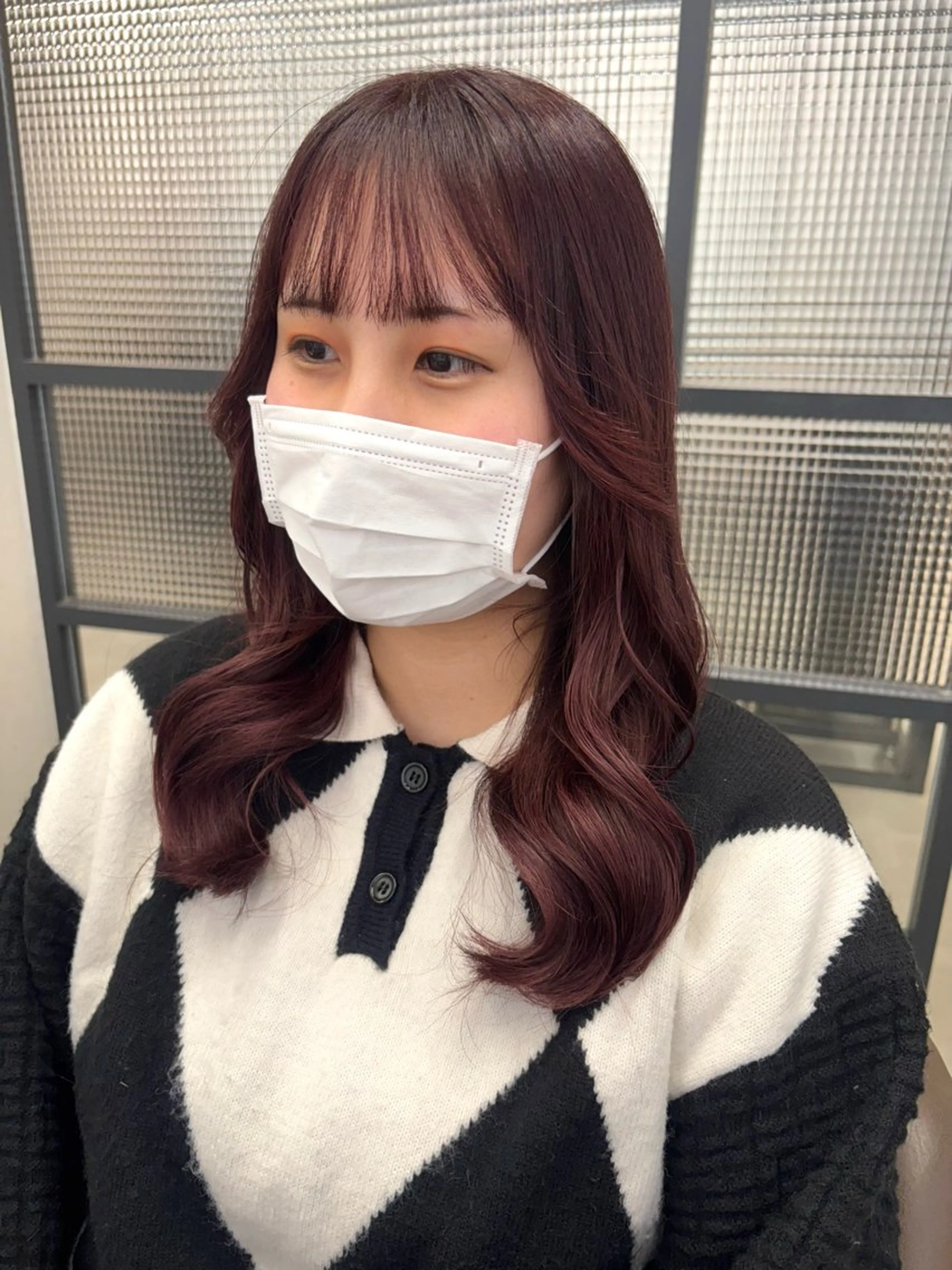 セミロング ピンクブラウン カット ヘアカラー トリートメント HARUKA🍒 toccaのヘアスタイル