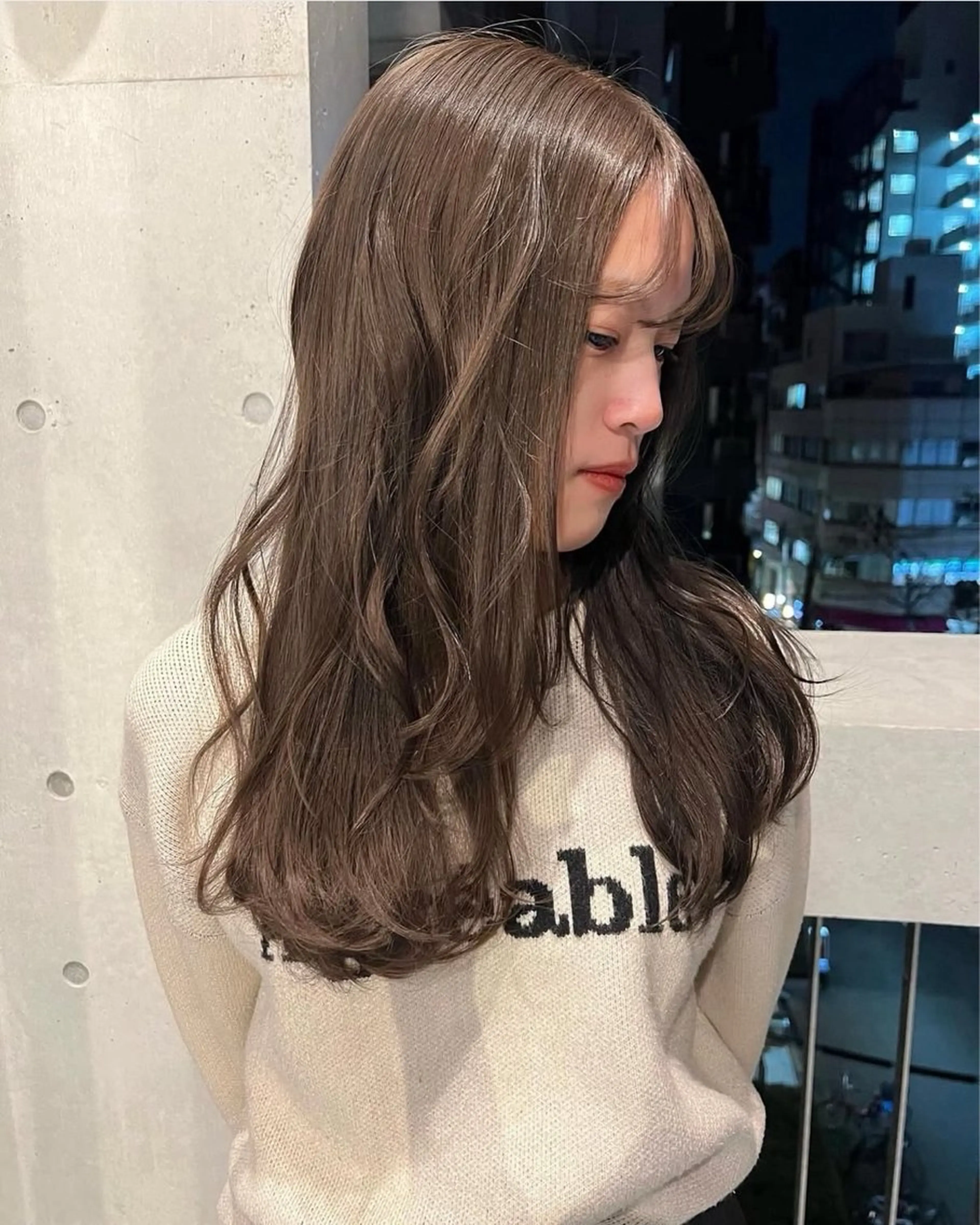 ロング カラー ベージュカラー ブリーチ 透明感カラー sliver siki/akariのヘアスタイル