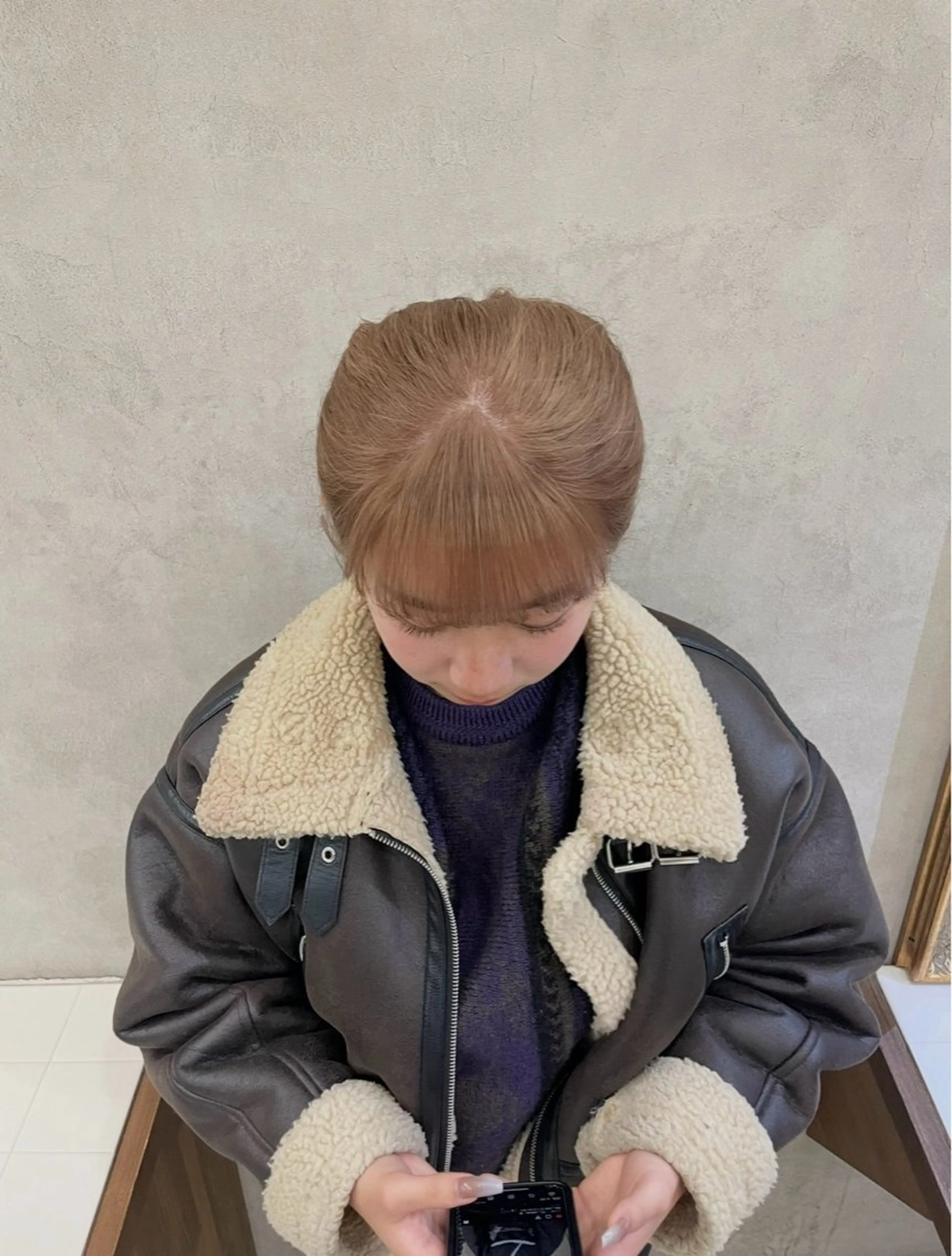 ロング レイヤーカット・水素 松井山手　齊藤　興のヘアスタイル