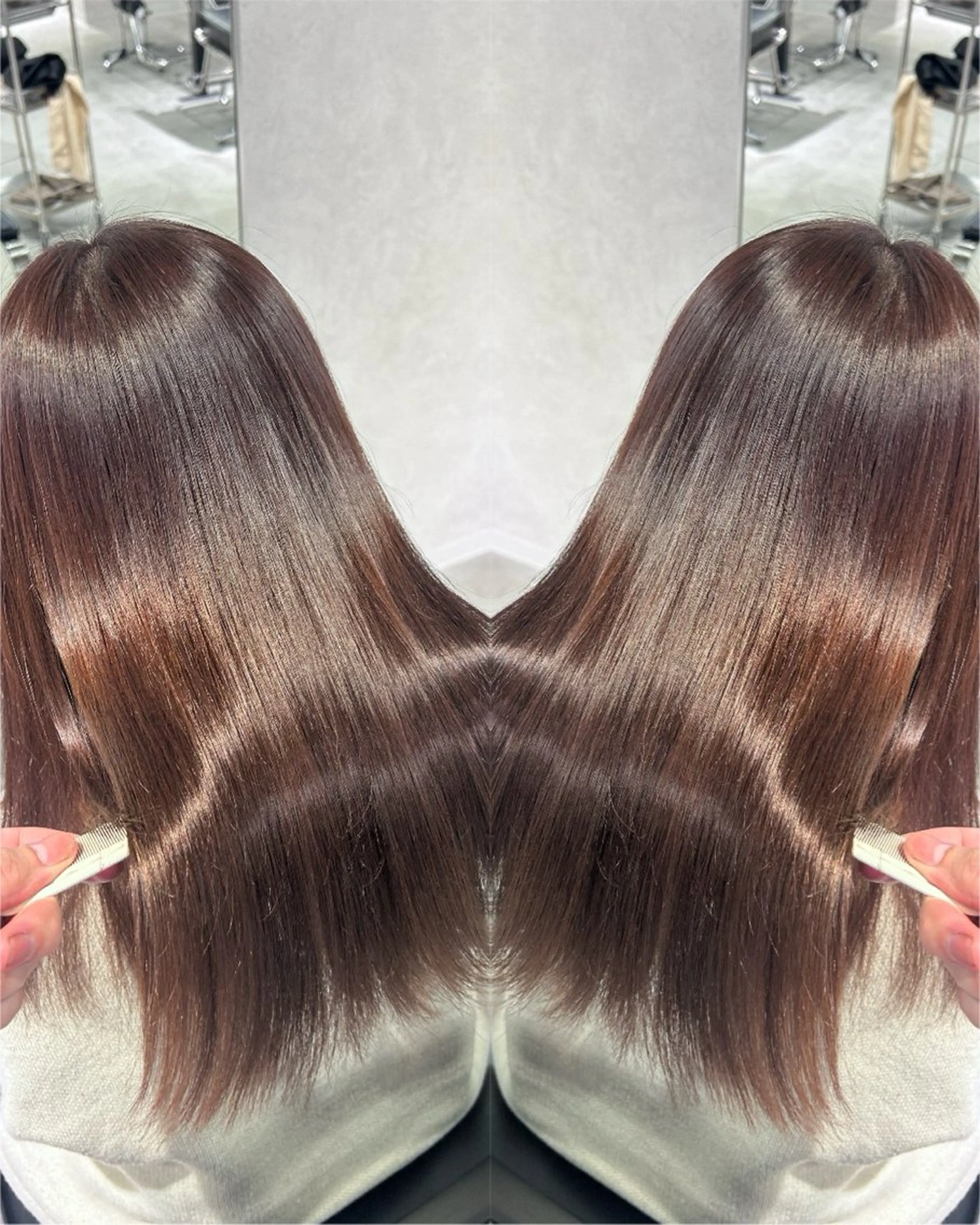 ミディアム ワンホンヘア/ 透明感カラー/ゆうとのヘアスタイル