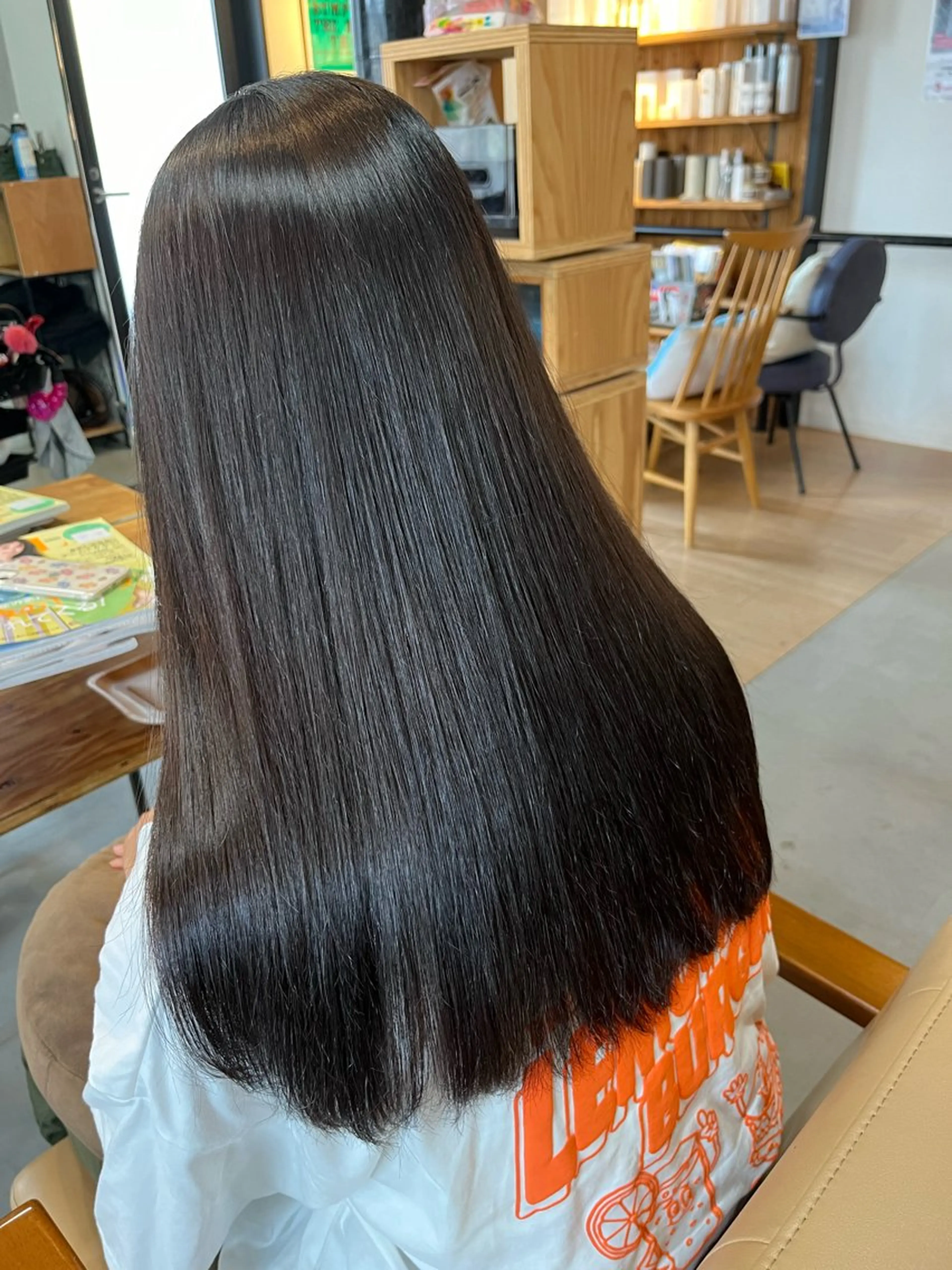 ロング アッシュ ロング カット ヘアカラー トリートメント 阪神西宮★JUNO 川﨑温子のヘアスタイル