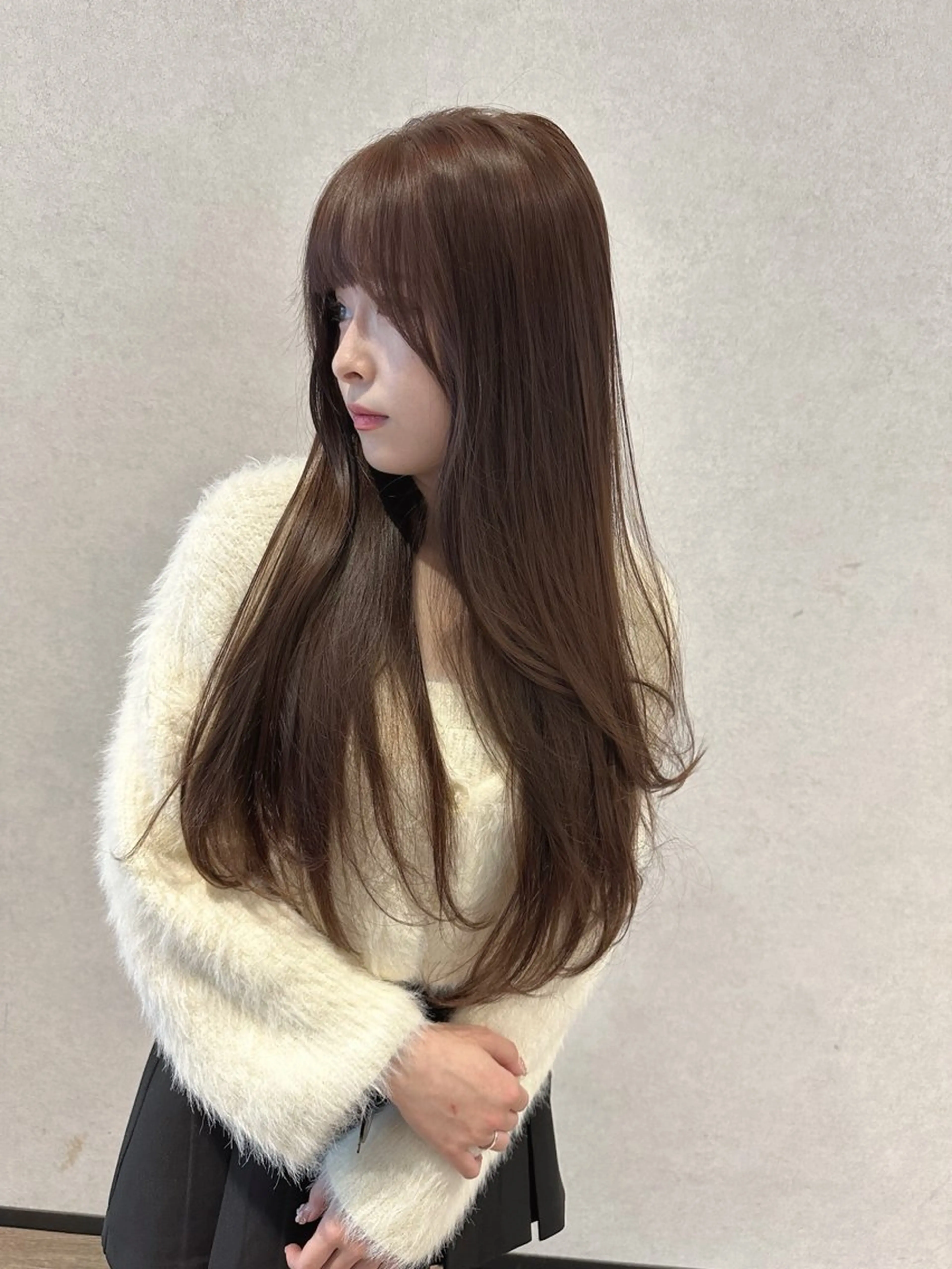 ロング カラー カット トリートメント レイヤー/ハッシュ 渋谷/サッタのヘアスタイル