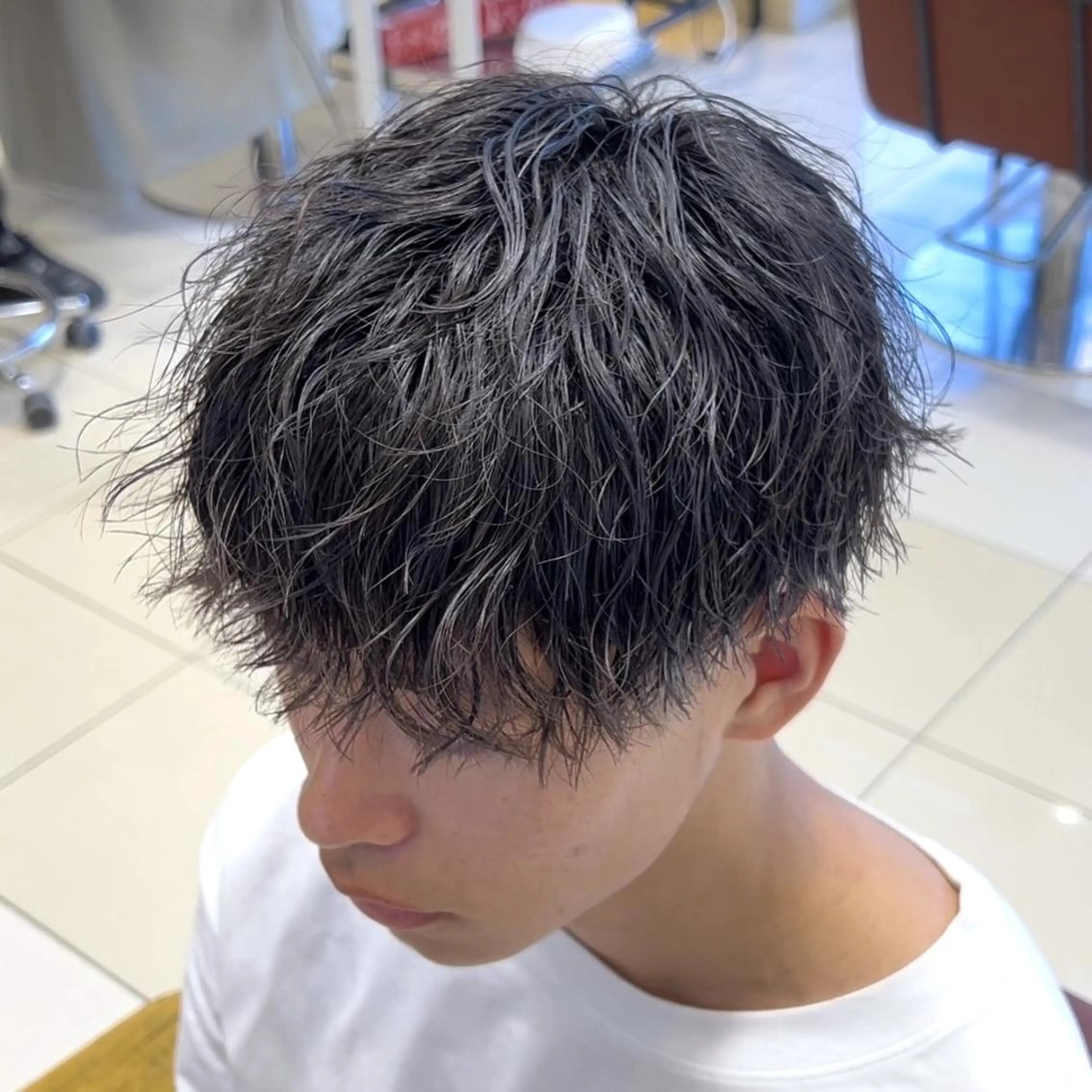 パーマ メンズ マッシュ メンズパーマ メンズ特化/勝田駅/ 佐和駅/鈴木輝瑠/のヘアスタイル