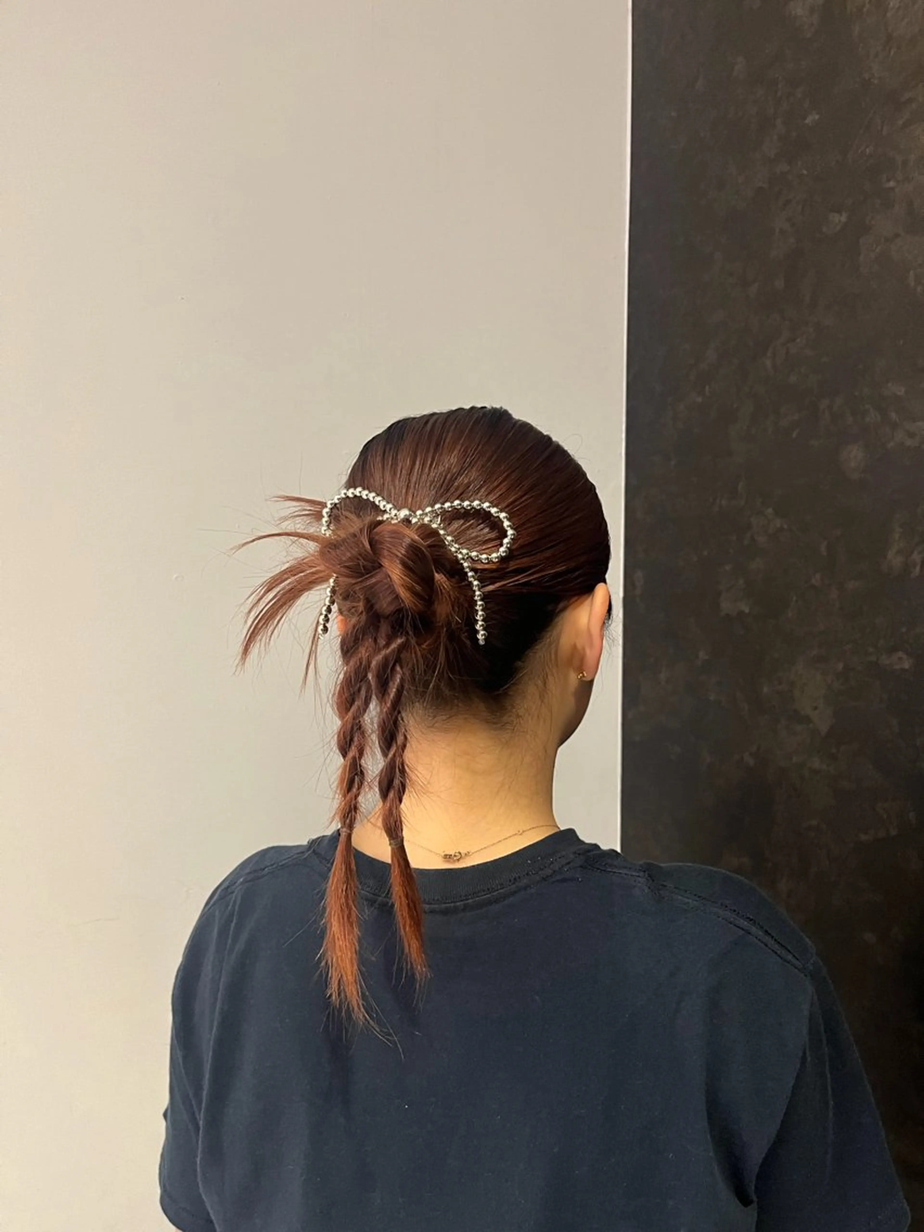 セミロング ヘアアレンジ ヘアカラー ゆうわのヘアスタイル