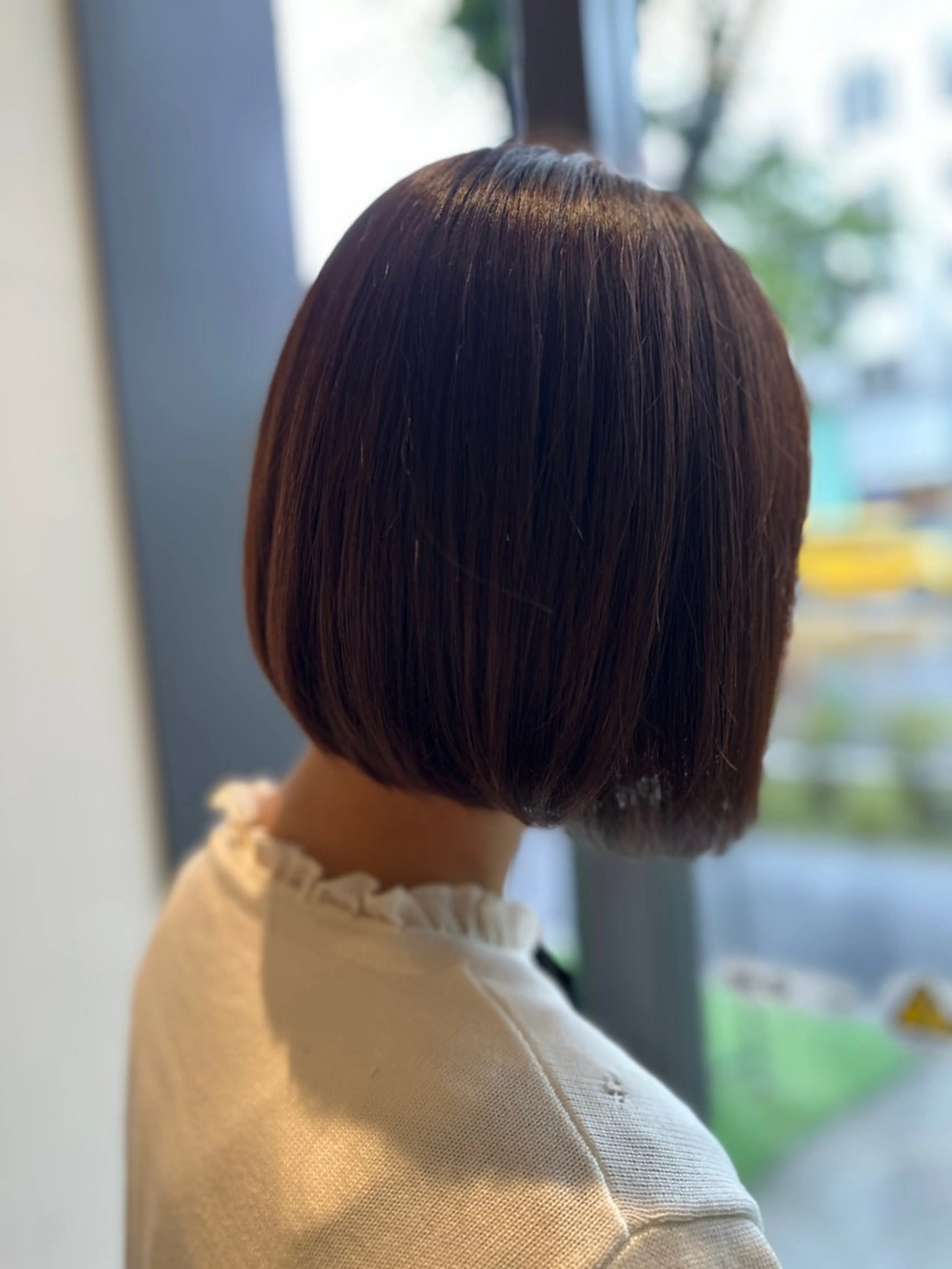 ミディアム ボブ カット 縮毛矯正 トリートメント 韓国風レイヤーカット 🇰🇷❕モカのヘアスタイル