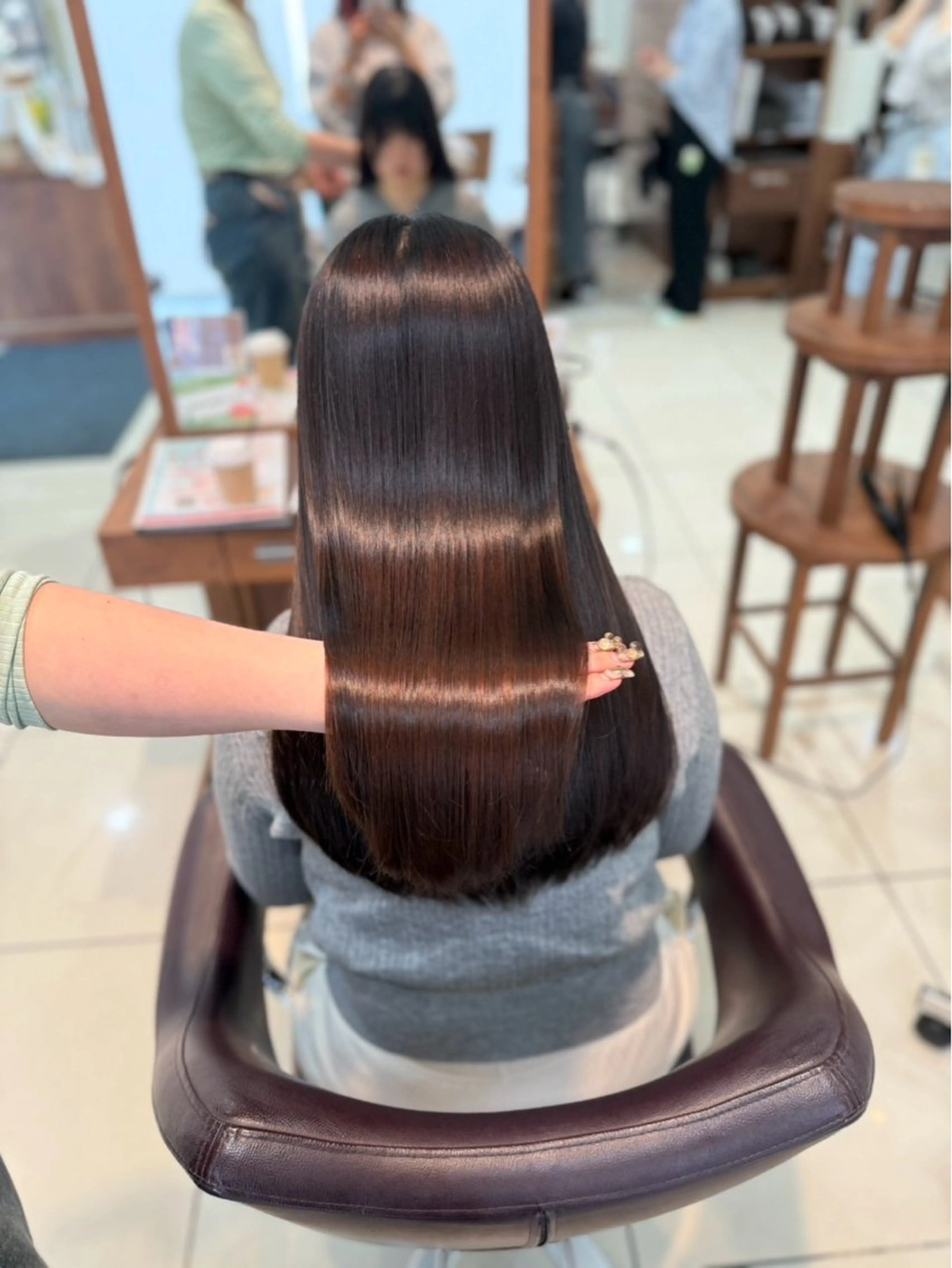 ロング カラー パーマ 縮毛矯正 和田 芹香のヘアスタイル