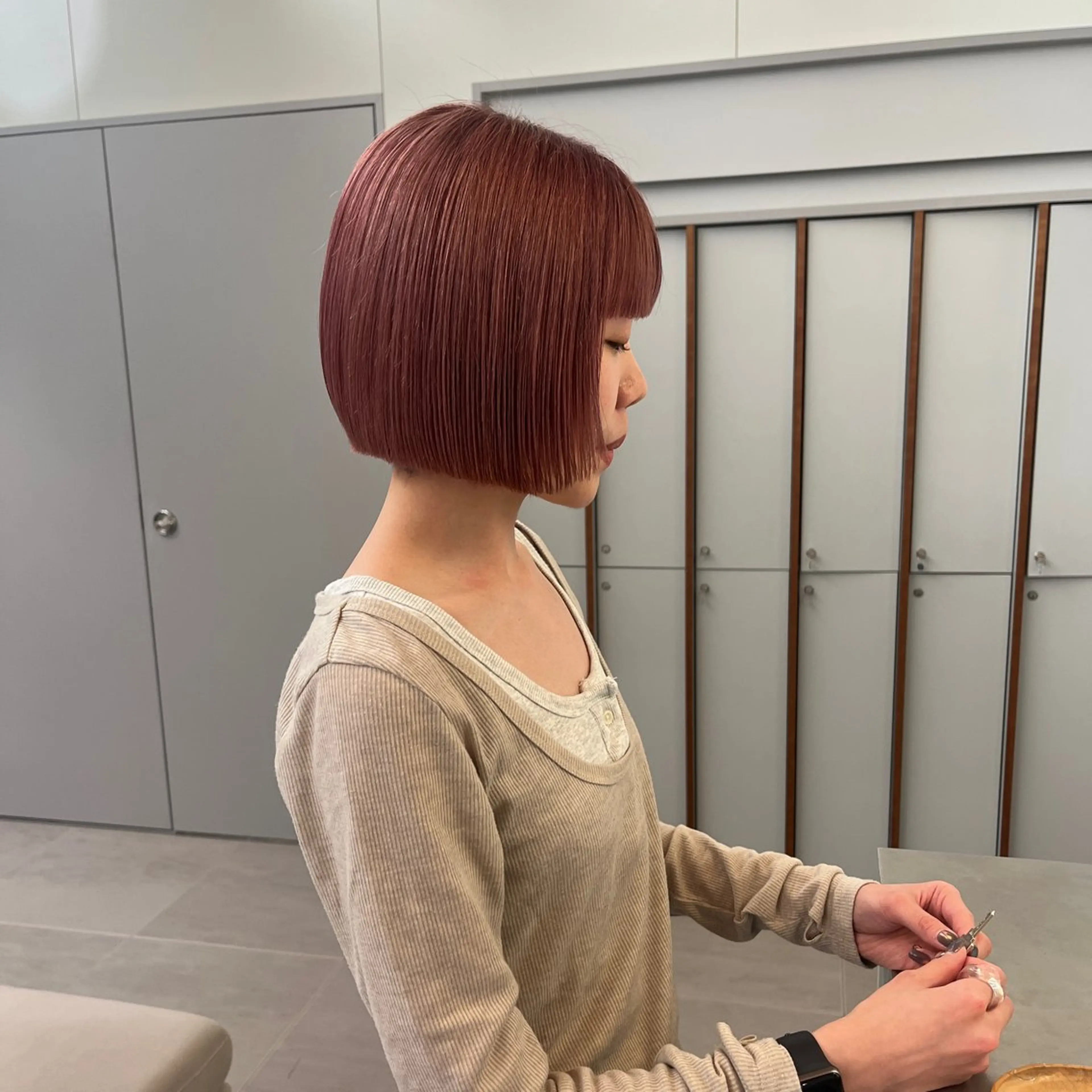 ショート カラー ベージュカラー ブリーチ 透明感カラー ダブルカラー トリートメント カット ヘアカラー トリートメント 髪質改善/ボブ 🌻Mutsumiのヘアスタイル