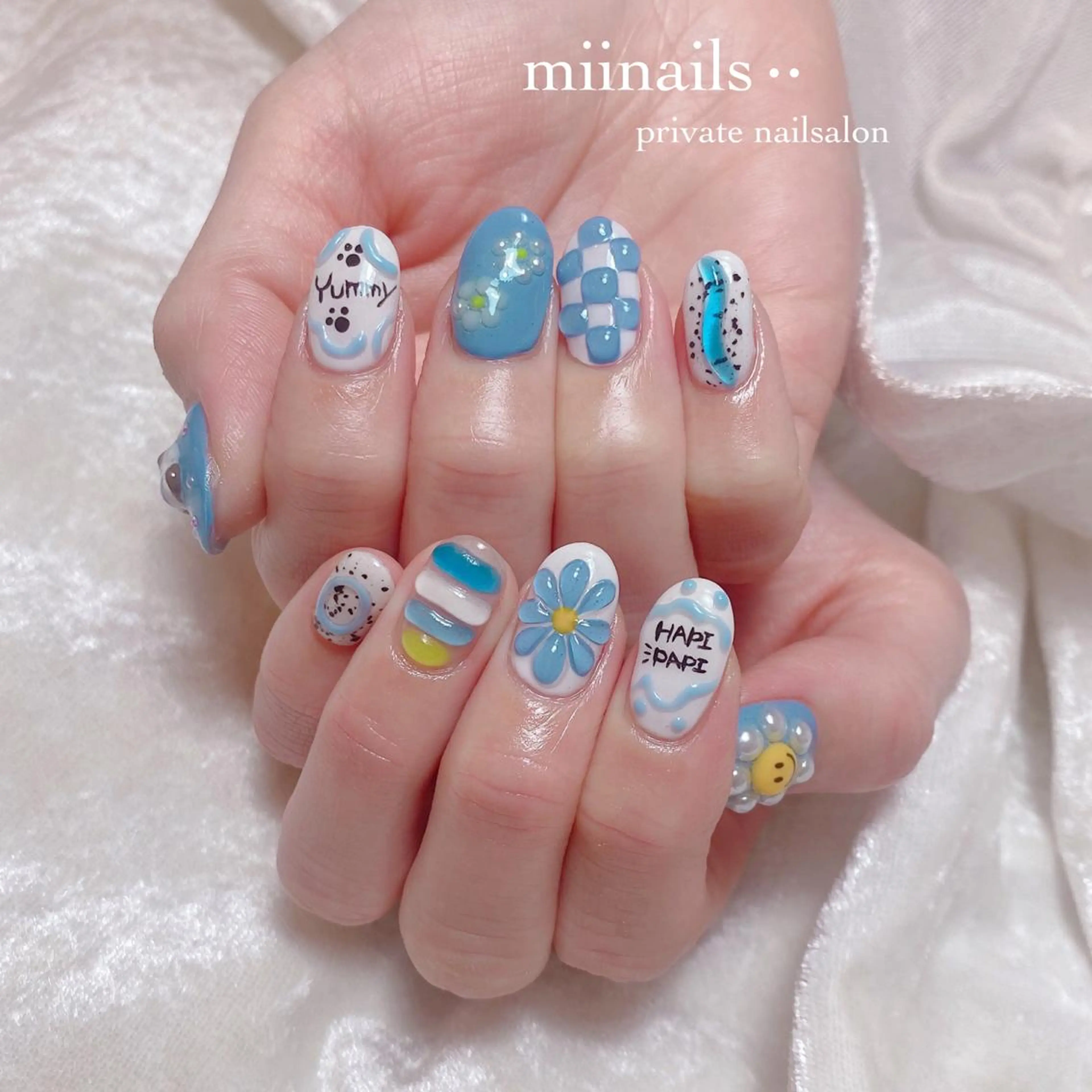 ネイル 韓国ネイル ワンホンネイル ハンドネイル nailsalon miinailsのネイルデザイン