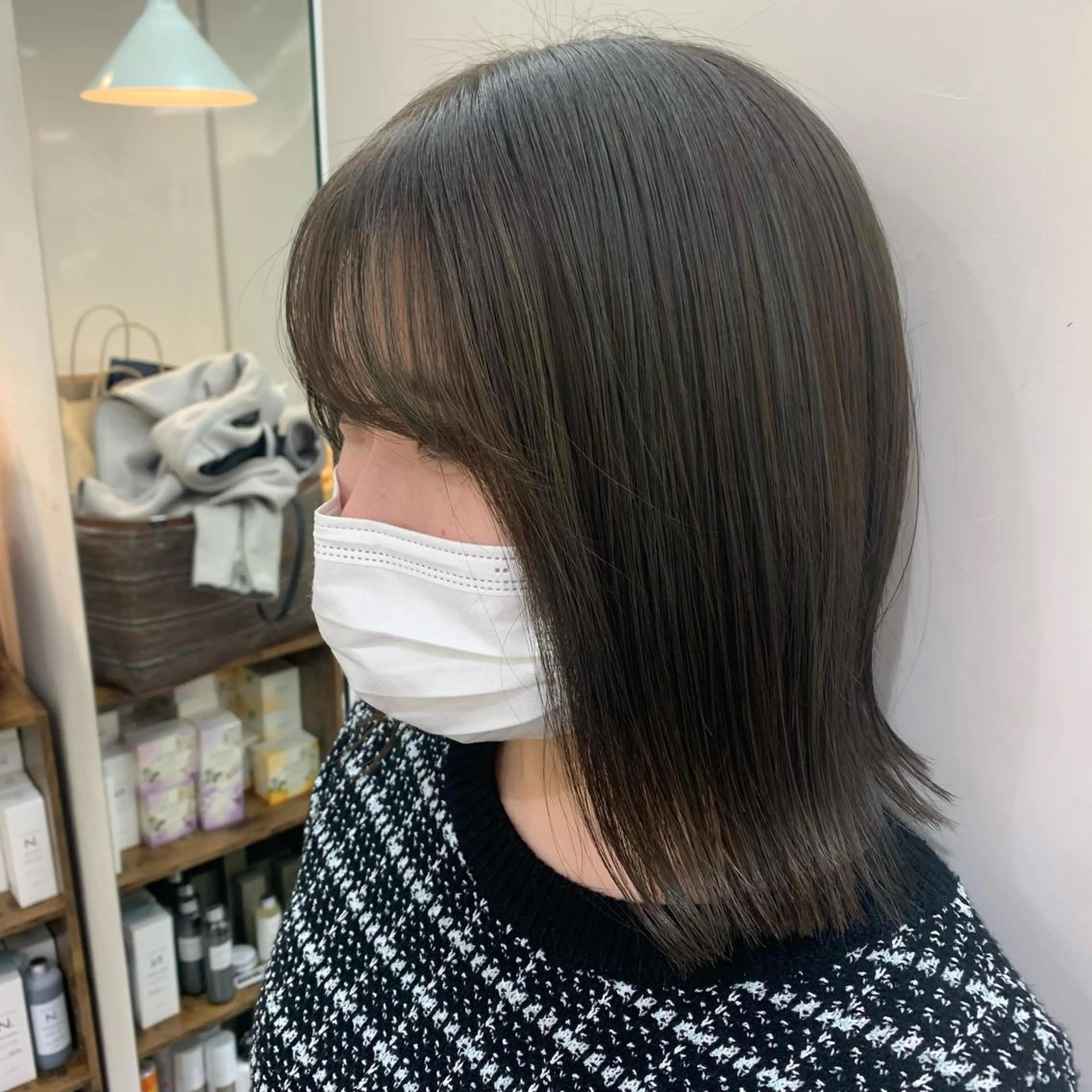 ミディアム カラー デジタルパーマ🫧 韓国風ヘア🫧サクラのヘアスタイル