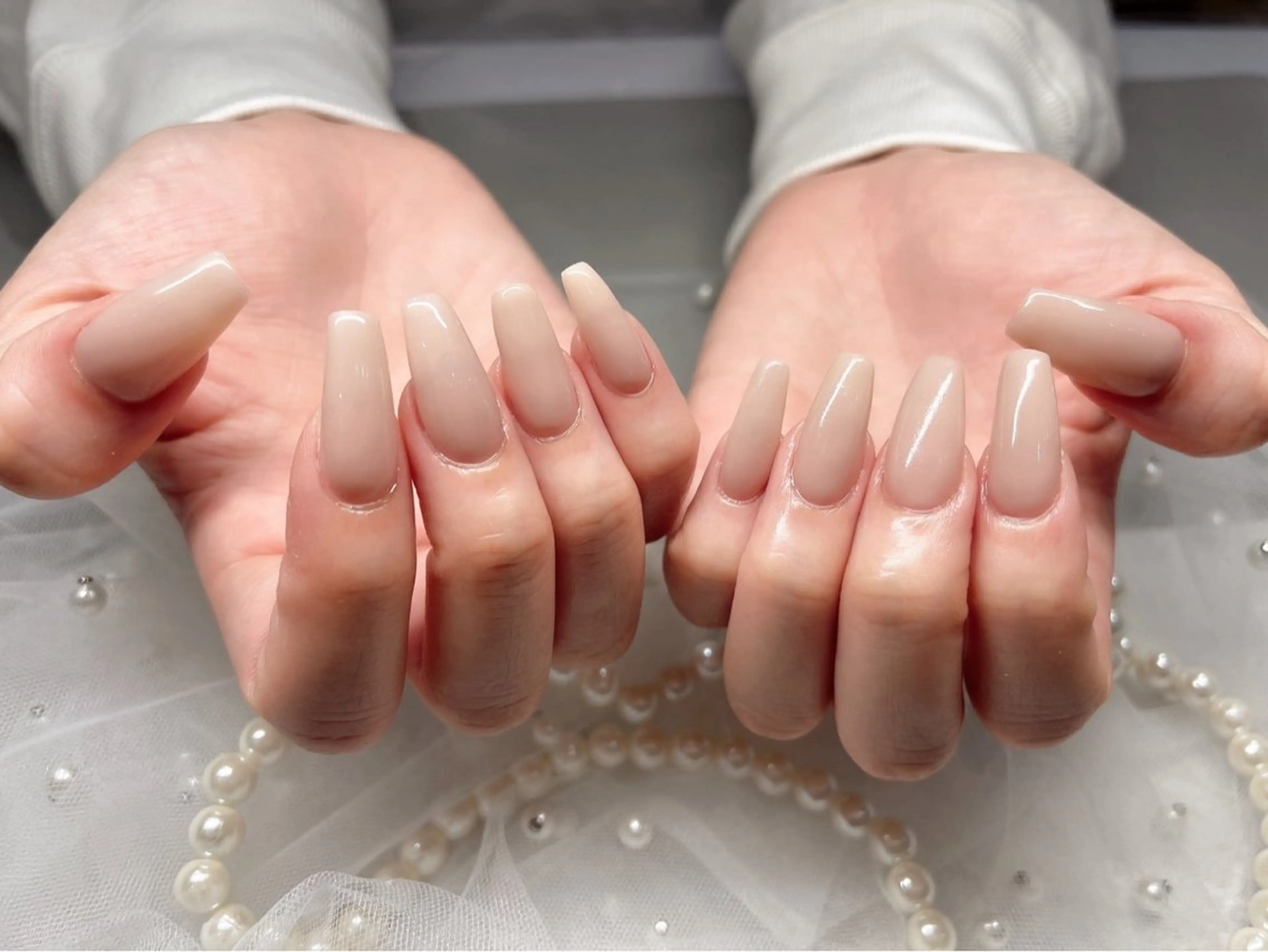 《人気コース》長さだし10本+ワンカラー(ラメグラ)の写真