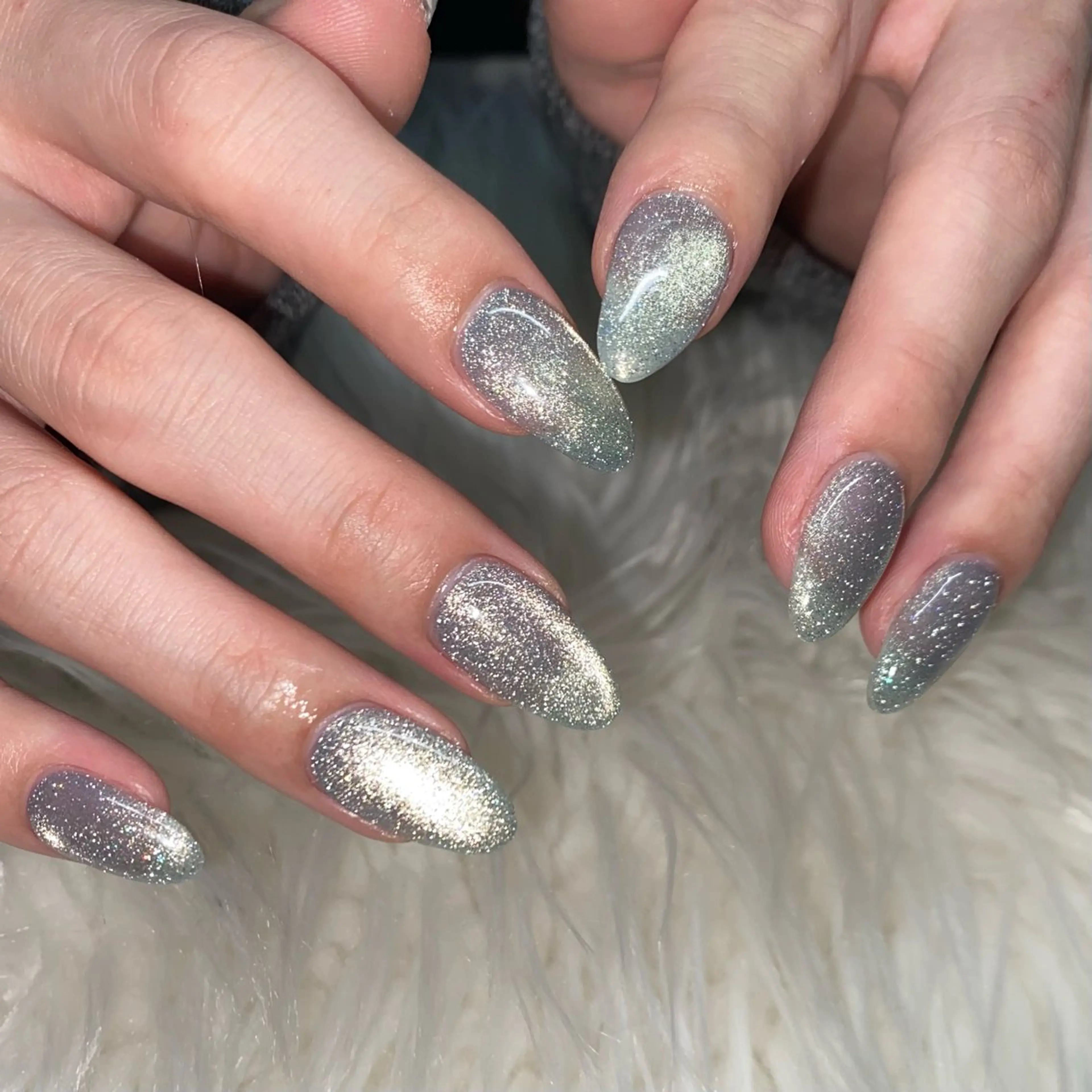 ネイル フラッシュネイル フラッシュマグ 水色 マグネットネイル ハンドネイル ハンドケア 🫧RaLa ⭐︎AYAKA🫧のネイルデザイン