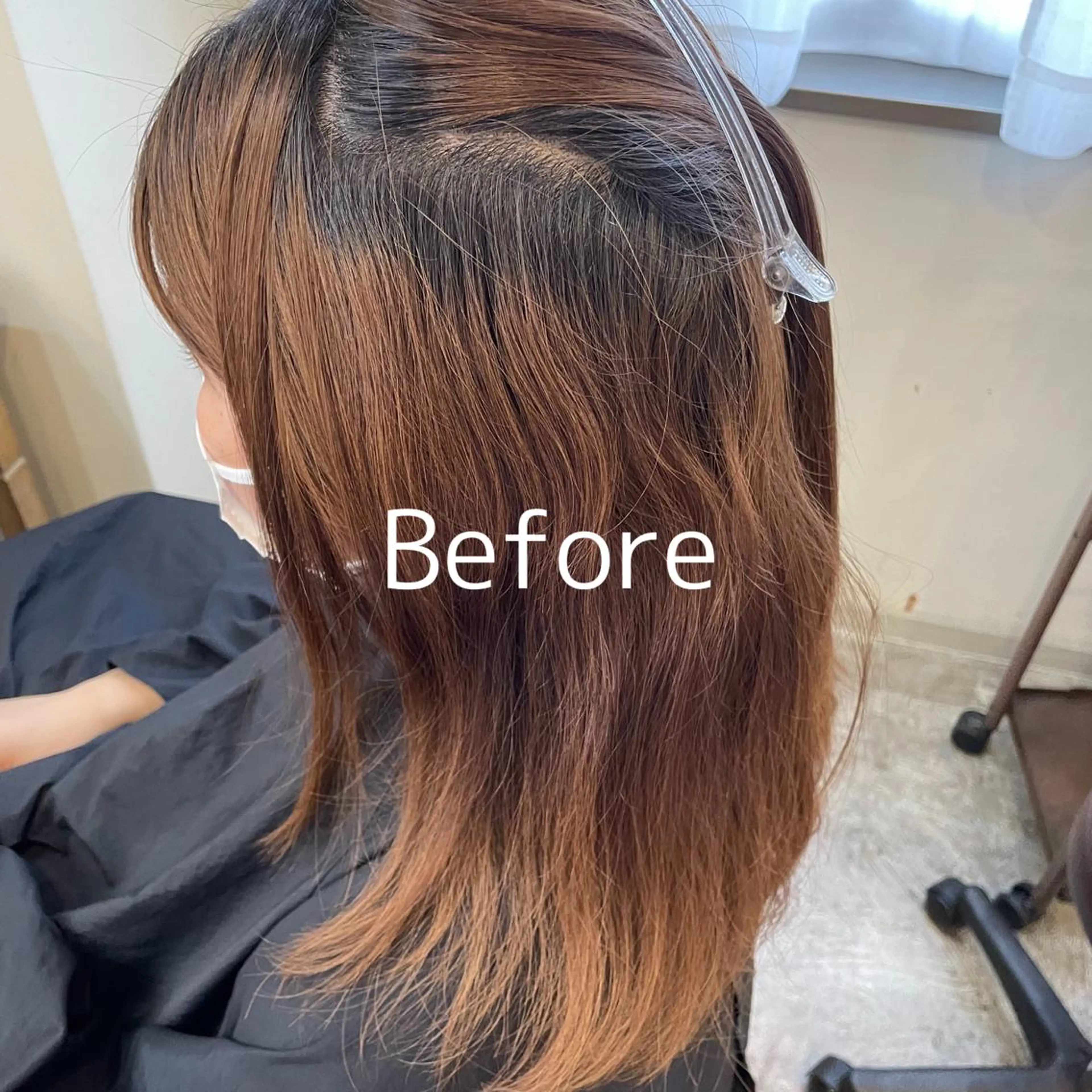 ミディアム 縮毛矯正×髪質改善 小笠原大樹のヘアスタイル