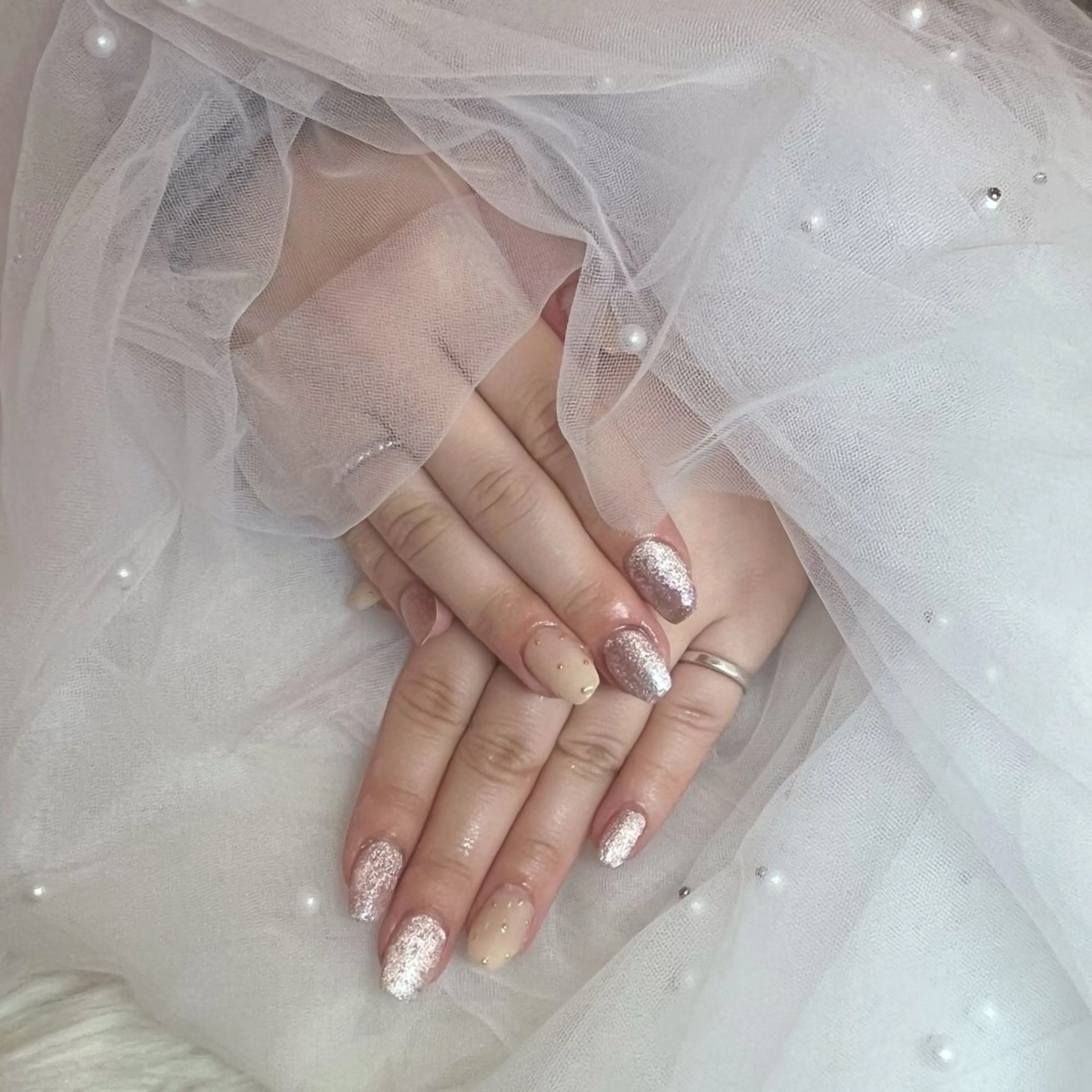 ネイル 長さ出し ショートネイル ハンドネイル 都島ネイル♡ Nail1Wangのネイルデザイン