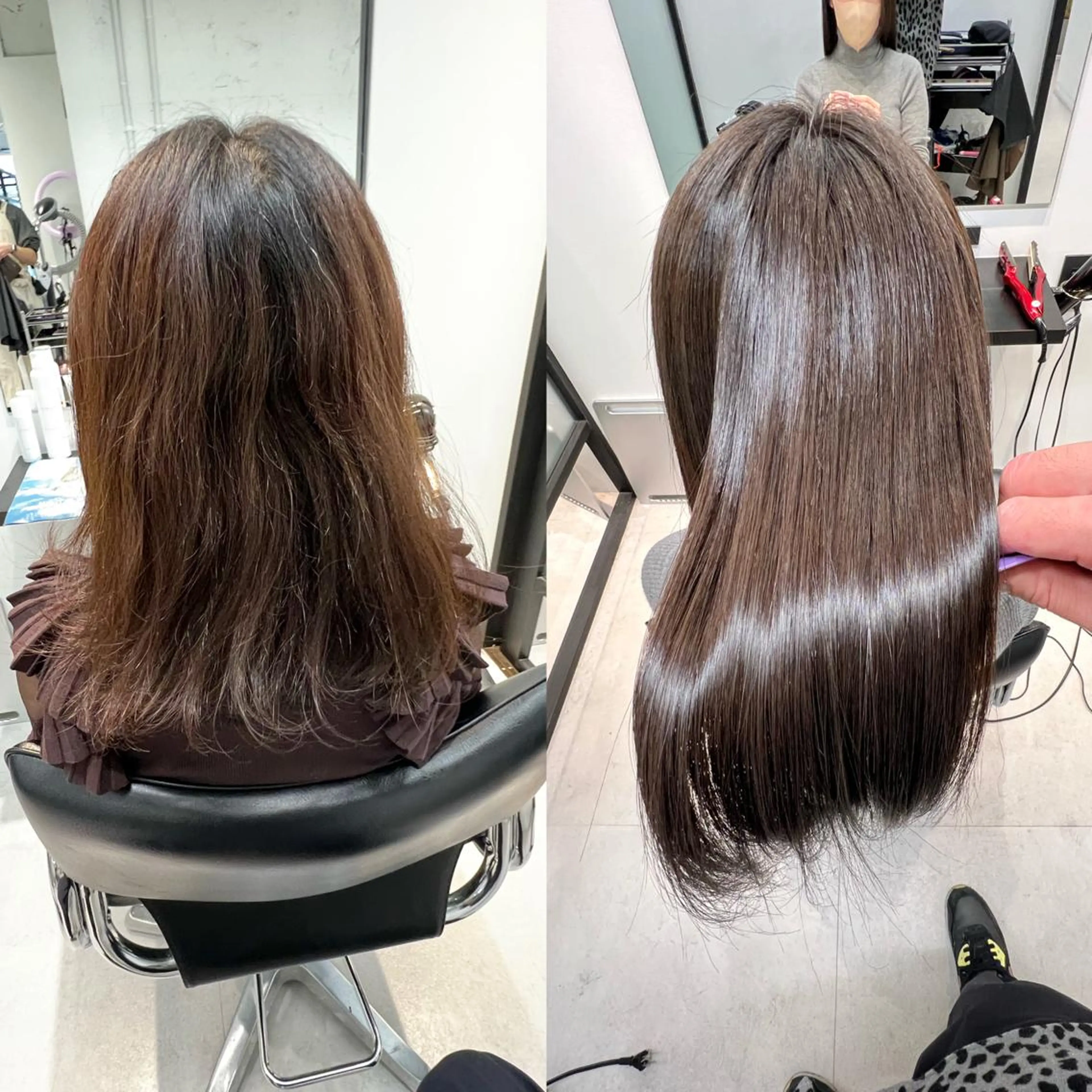 ロング カット 縮毛矯正 amber池袋所属・美髪矯正・ブリーチ 矯正🫧秋元ゆたかのヘアスタイル