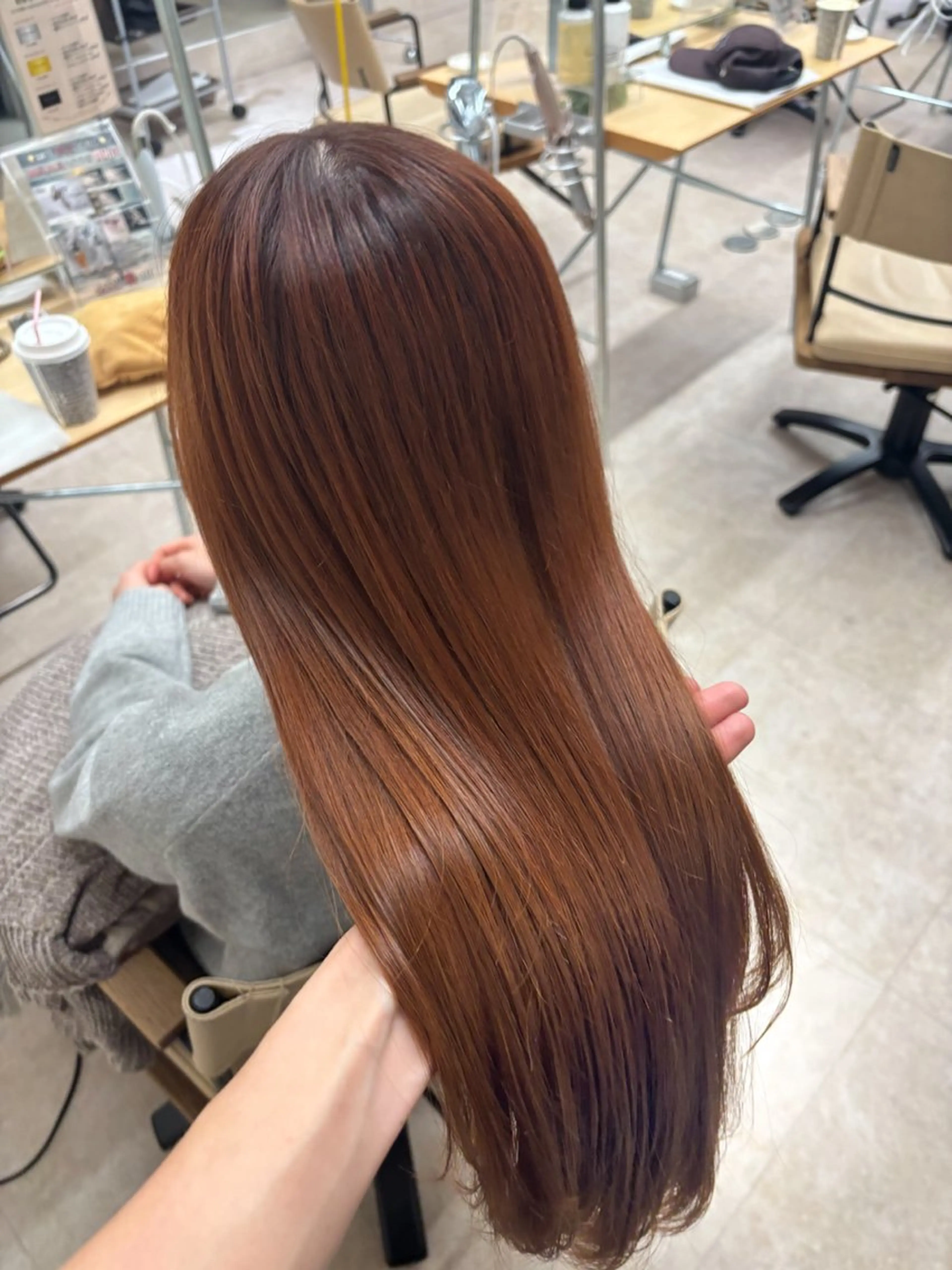 セミロング ヘアカラー トリートメント 段野吾颯 ／ベージュカラーのヘアスタイル