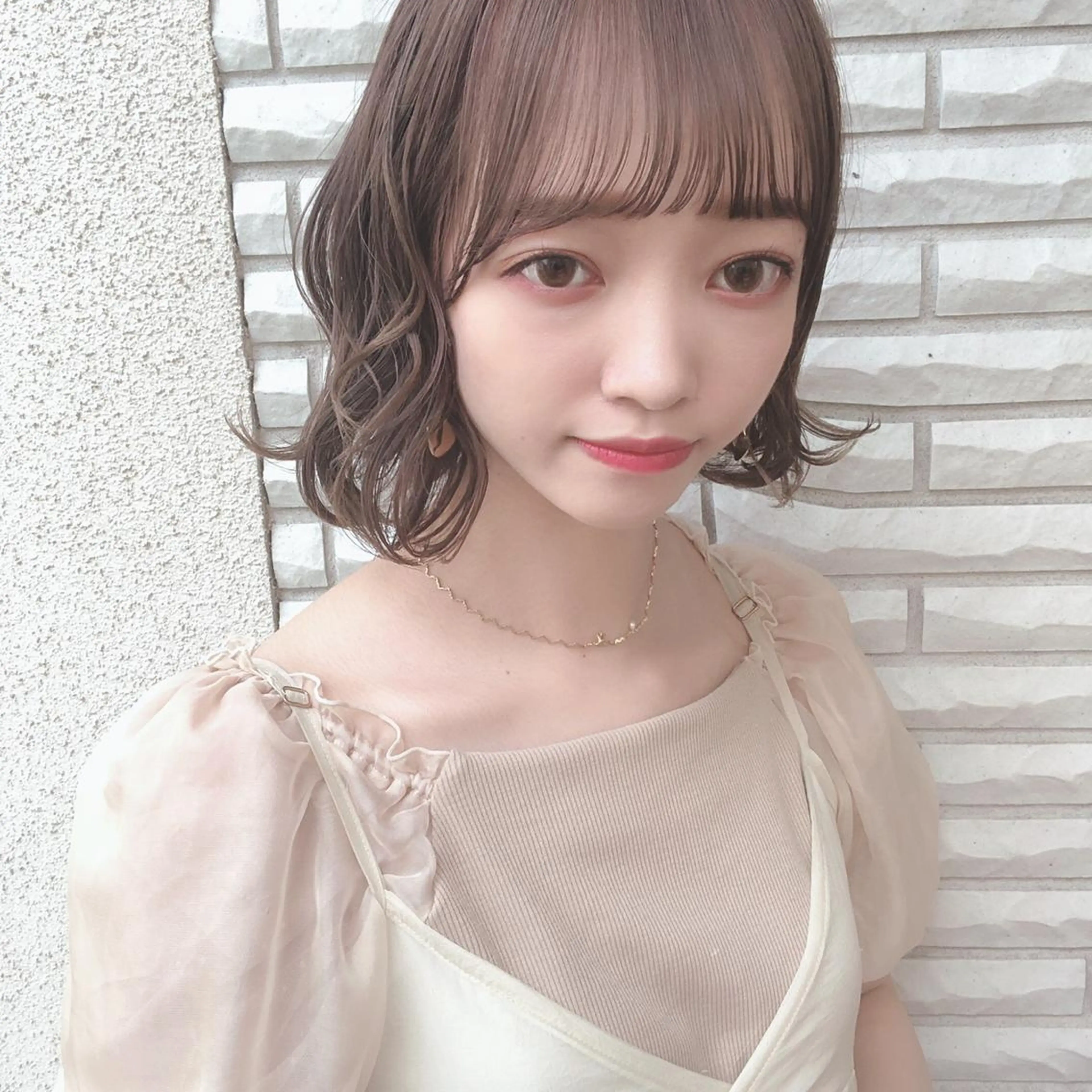 カラー ベージュカラー ミルクティーベージュ ハイトーンボブ /tasukuのヘアスタイル