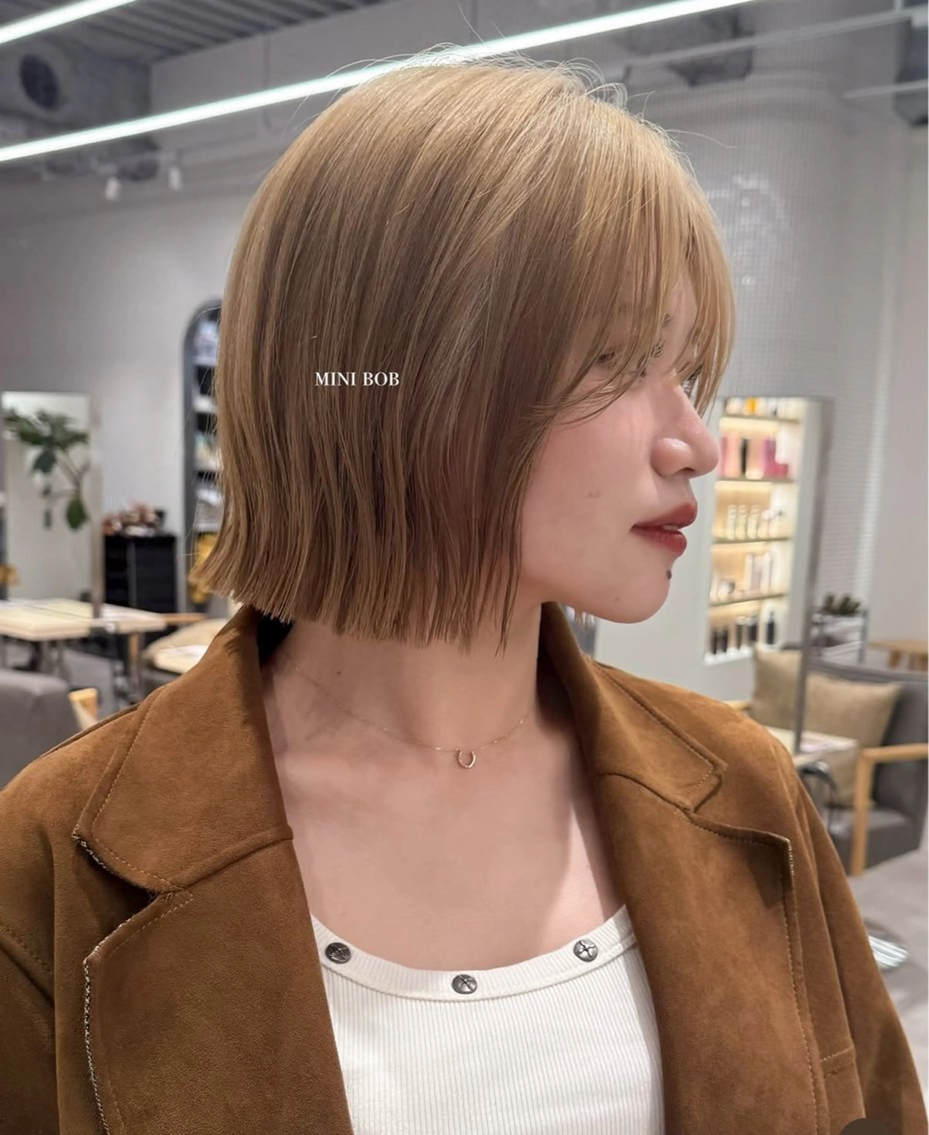 ミディアム おしゃれボブ/暖色 カラー🧶いろはのヘアスタイル