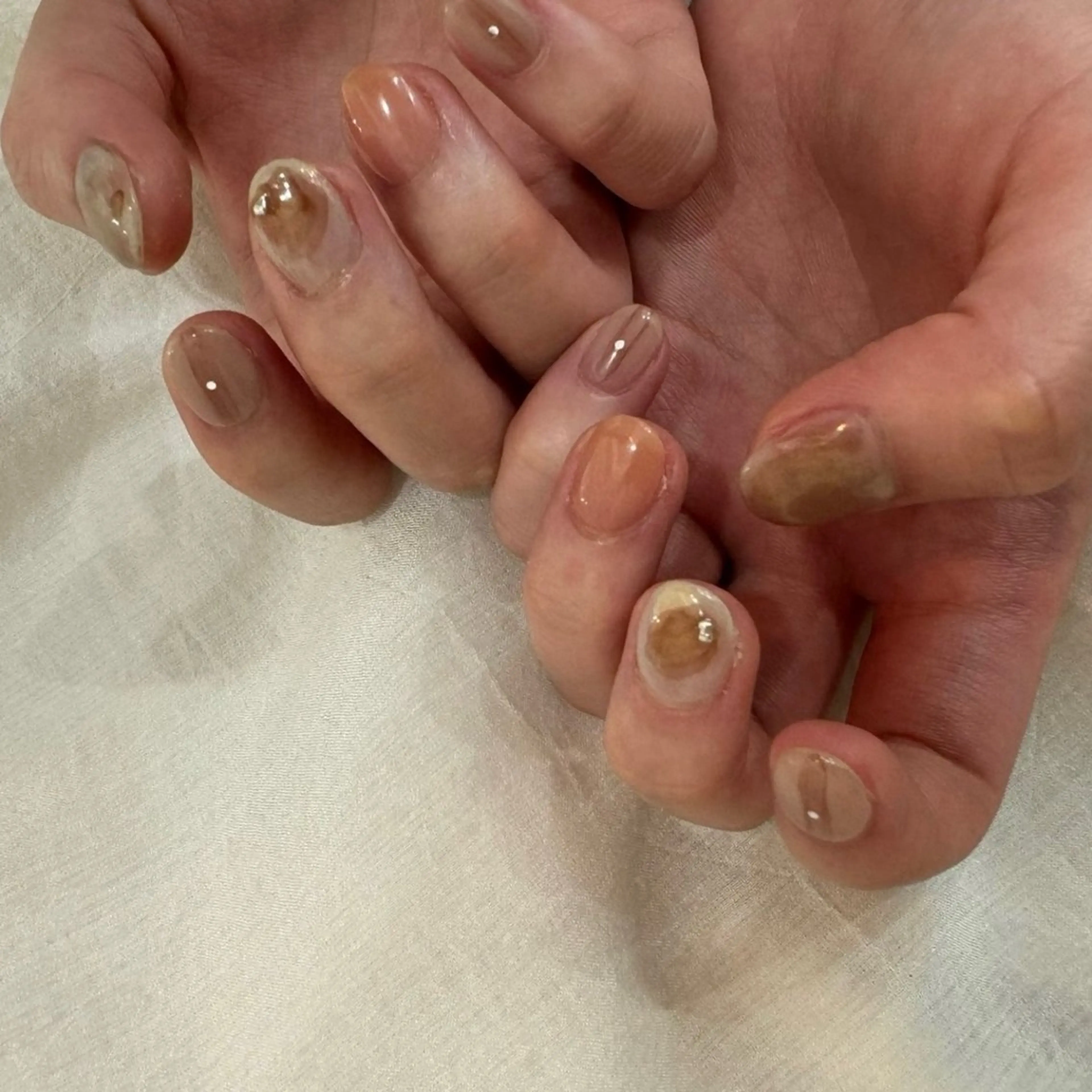 ネイル オフィスネイル ショートネイル ハンドネイル nail◯ petitnanoのネイルデザイン